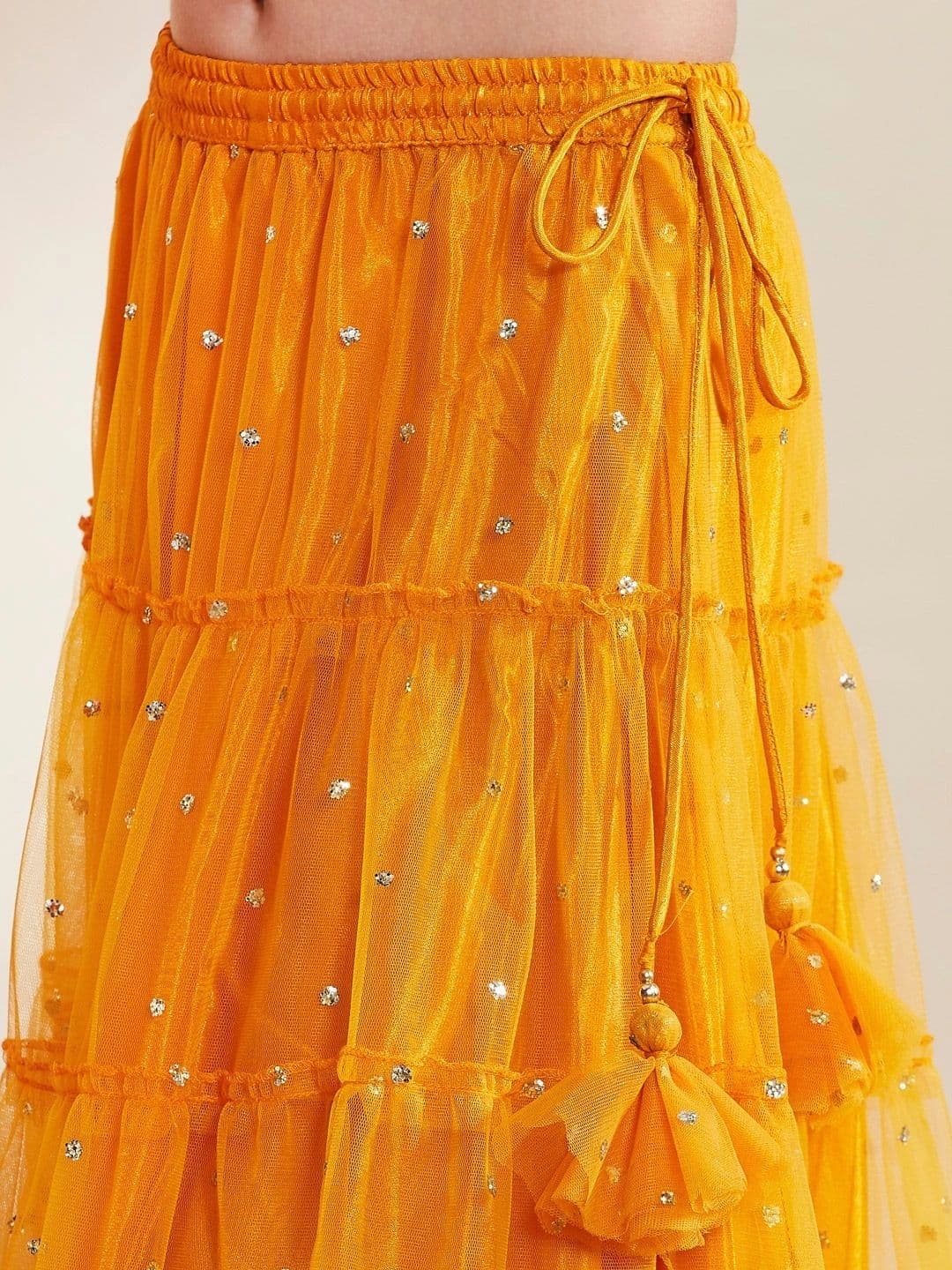 Biba Girls Embellished Sequinned Ready to Wear Lehenga & Blouse With Dupatta thumbnail 5