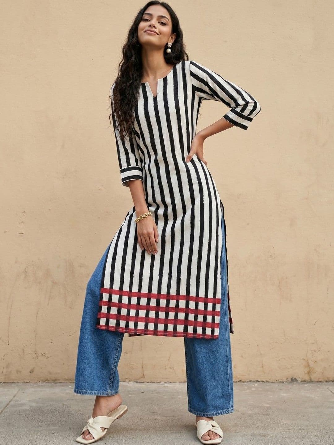 AADVIKA Women Printed Kurta thumbnail 2