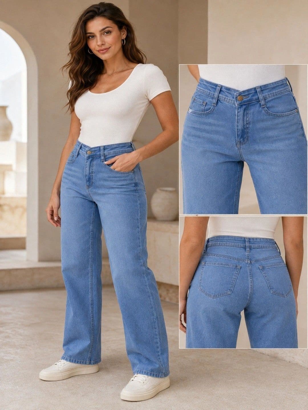 Kyber Women Jean Straight Fit Mid-Rise Stretchable Jeans thumbnail 2