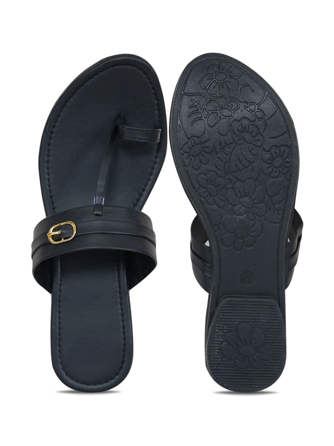 glitchez Women One Toe Flats with Buckles thumbnail 4