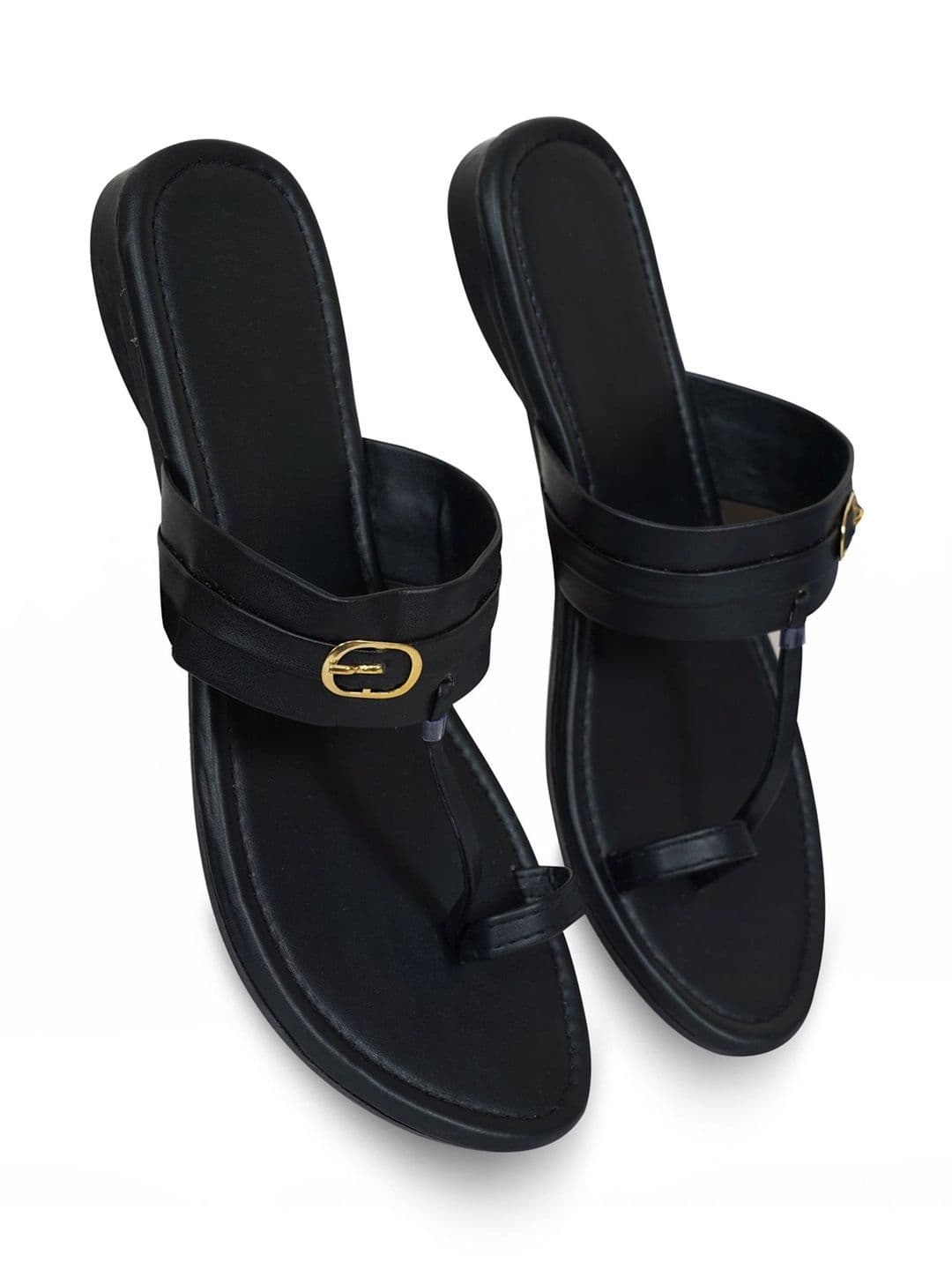glitchez Women One Toe Flats with Buckles thumbnail 5
