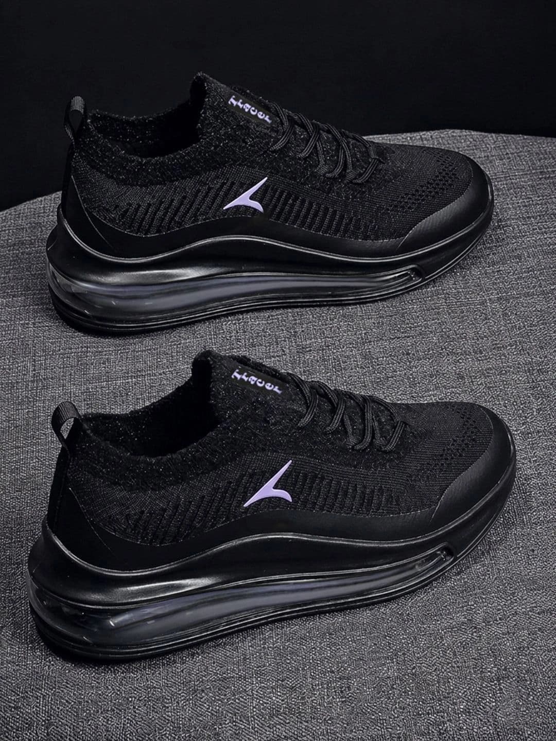 TRACER Women BLack Lace-Up Running Shoes with Air Cushion Midsole thumbnail 3