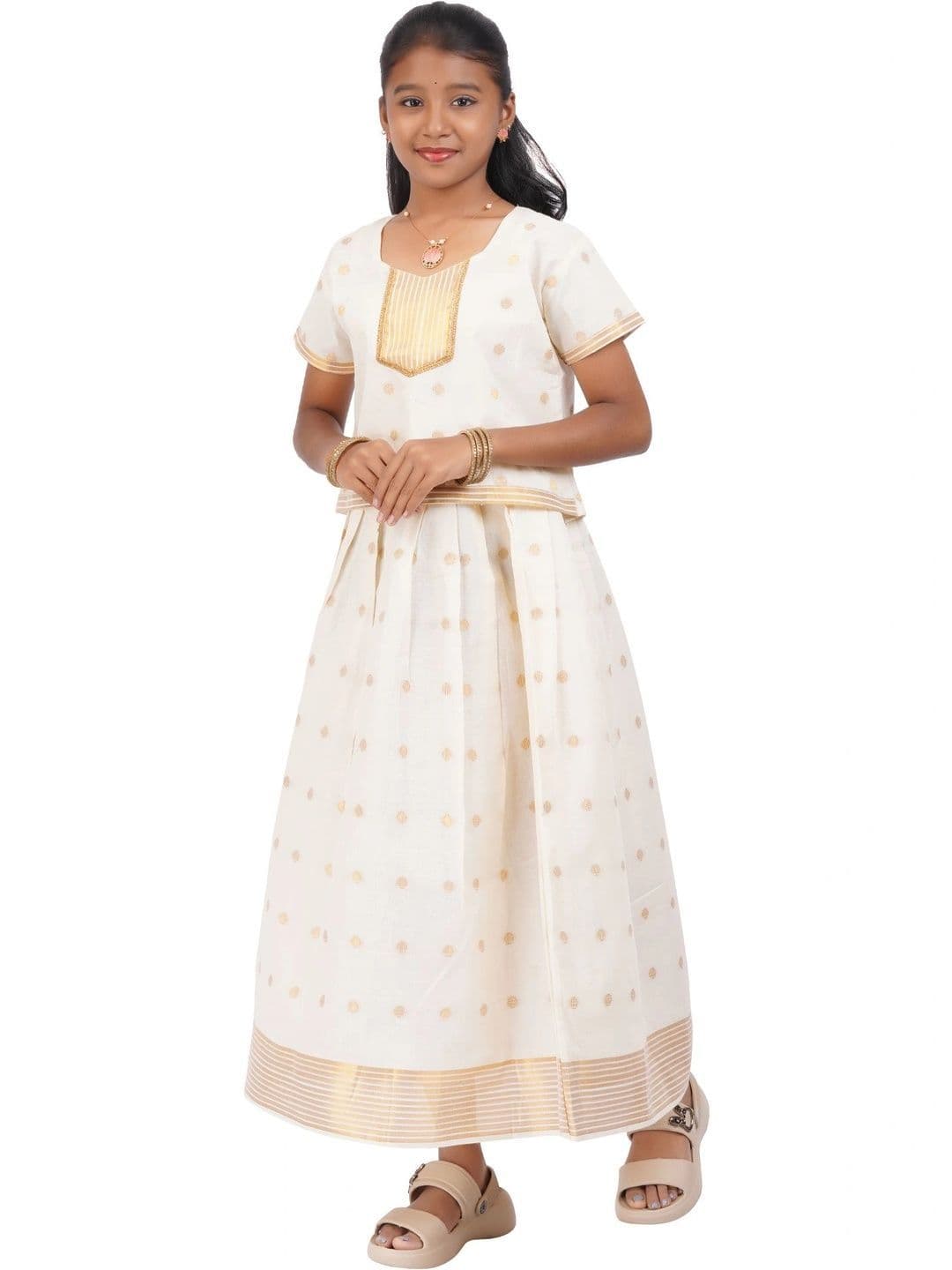 SKV ETHNIVERSE Girls Ready to Wear Lehenga & thumbnail 5