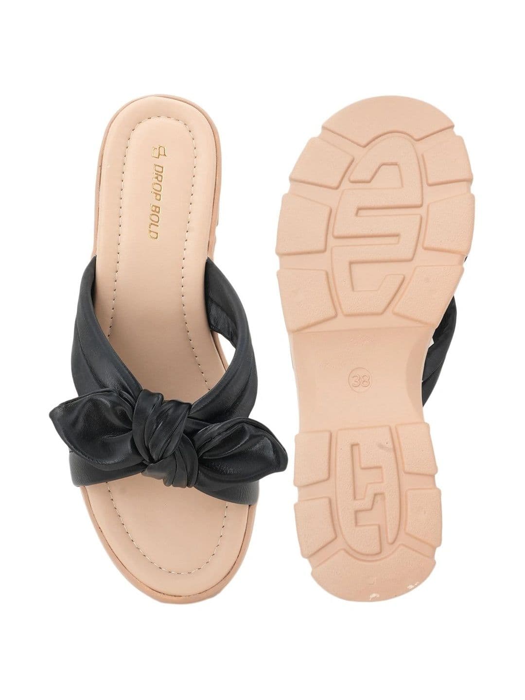 DROP BOLD Wedge Mules with Bows thumbnail 2