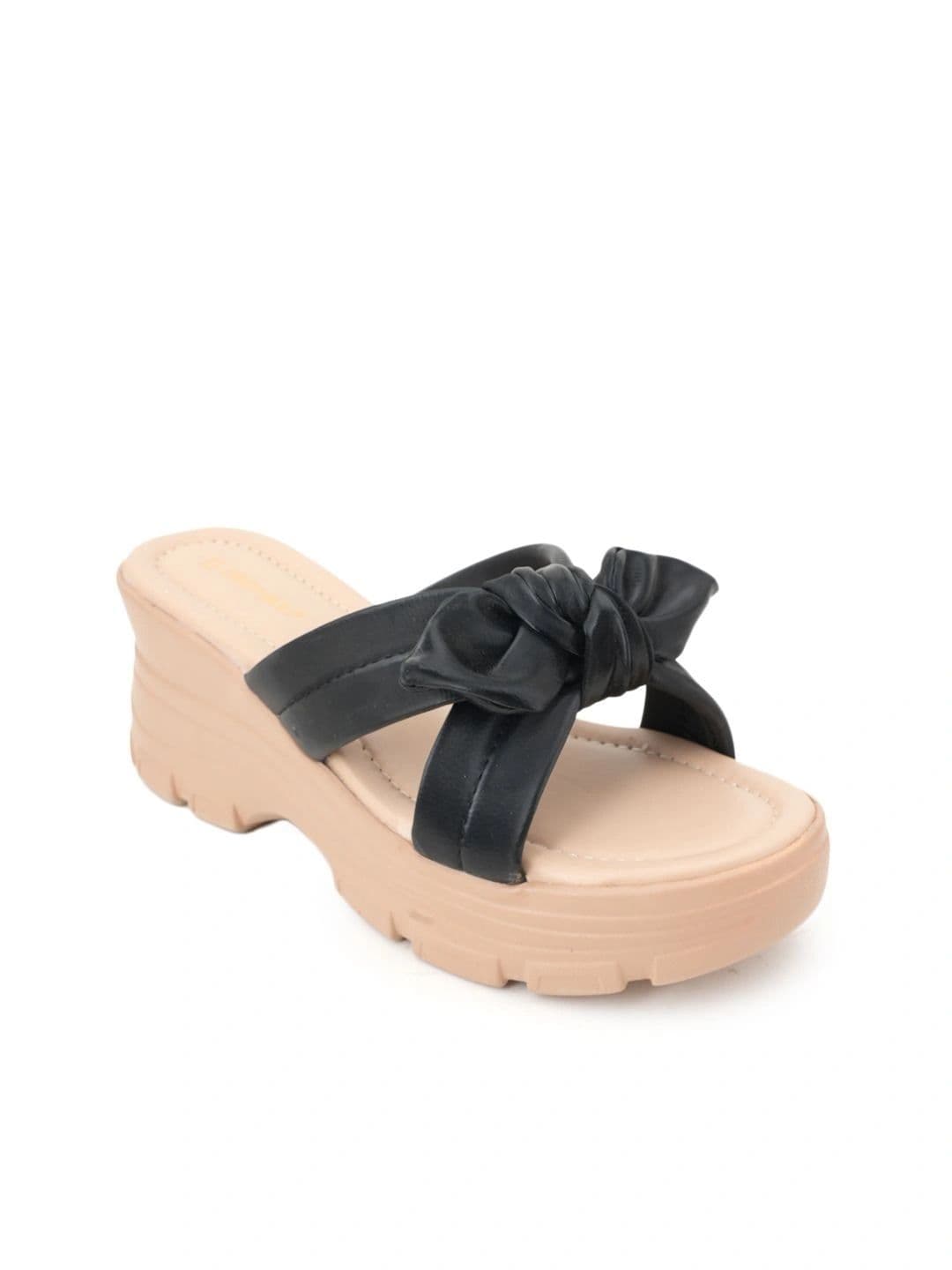 DROP BOLD Wedge Mules with Bows thumbnail 3