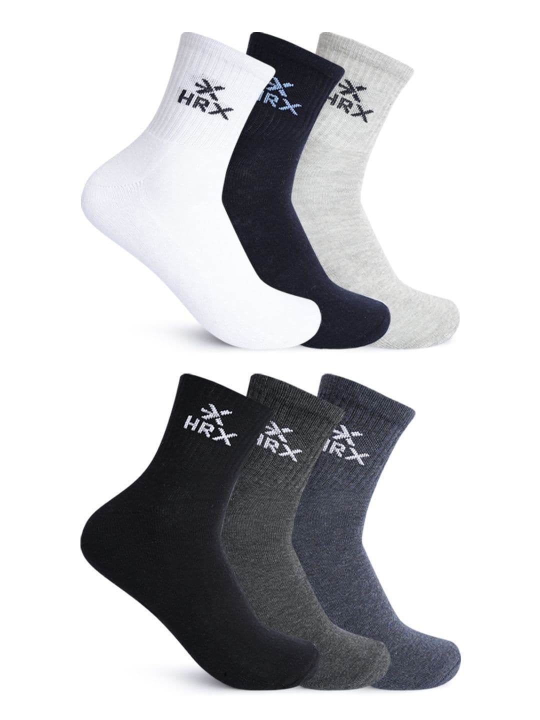 HRX by Hrithik Roshan Men Pack Of 6 Cotton Ankle Length Socks - view 1
