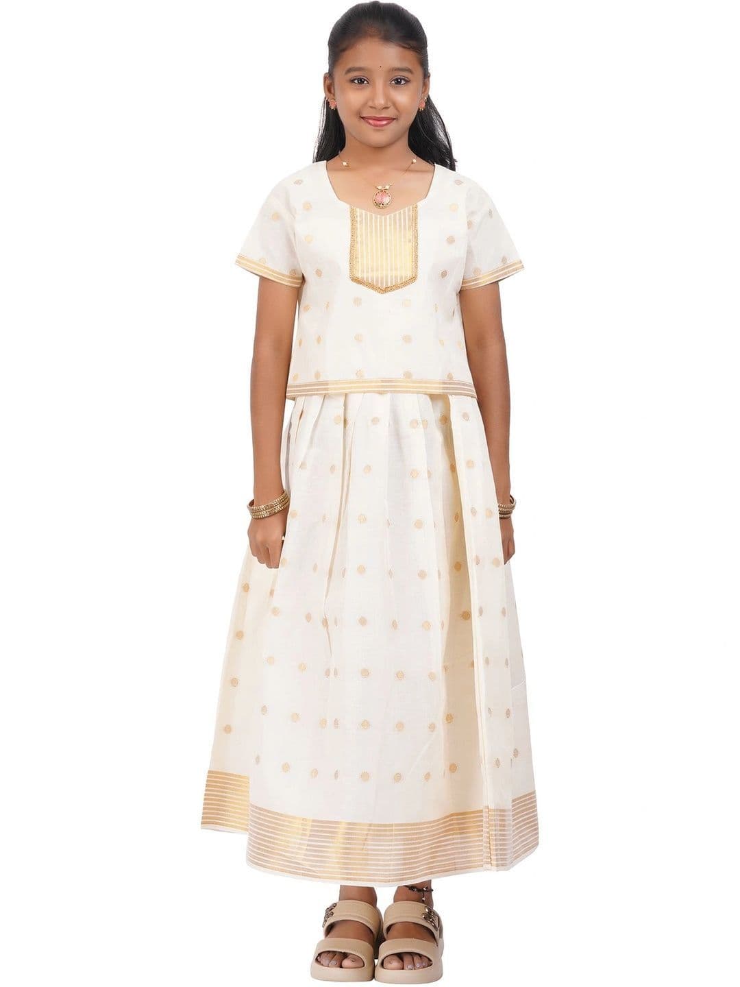 SKV ETHNIVERSE Girls Ready to Wear Lehenga & thumbnail 4
