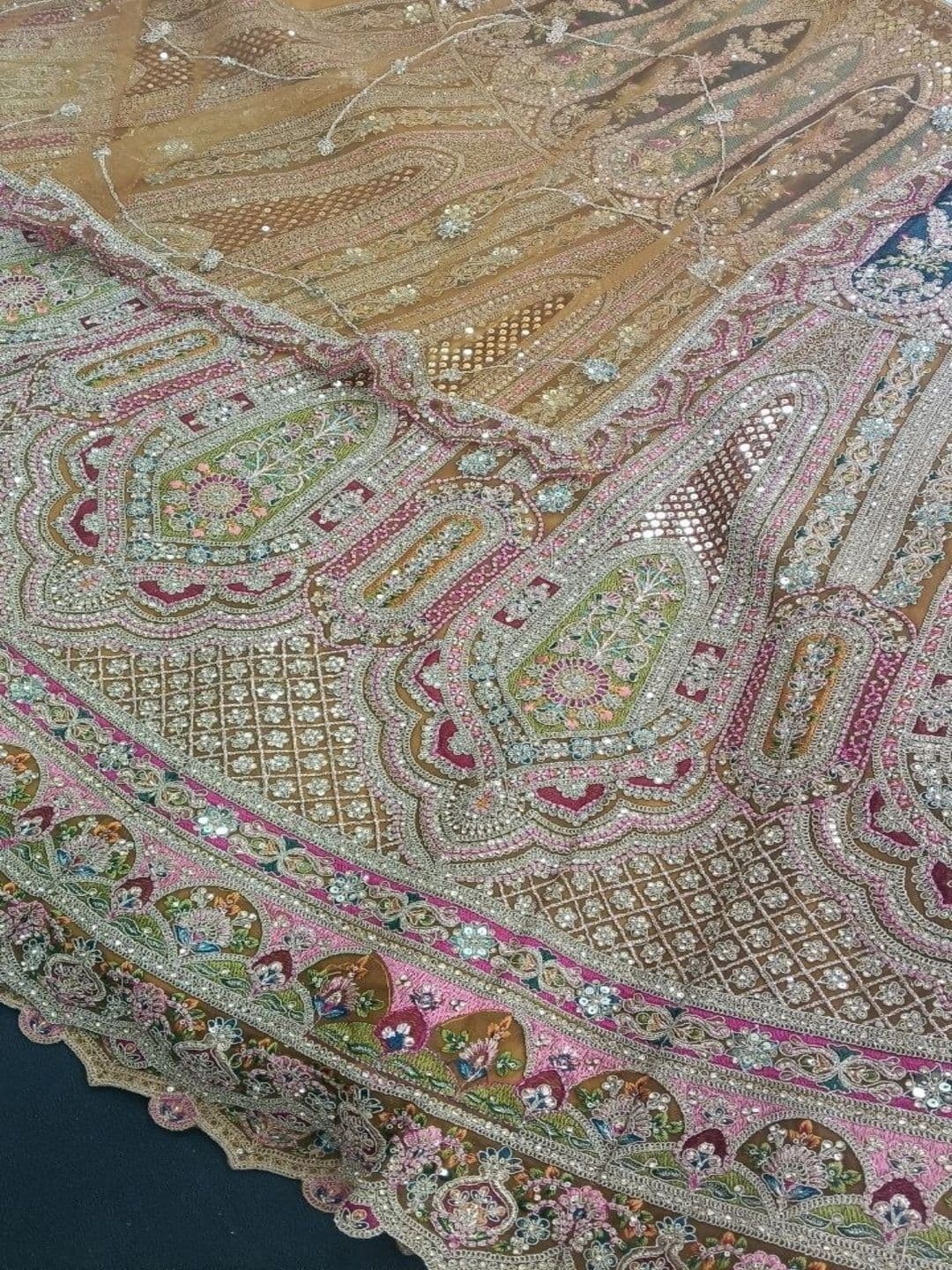 JIYANA WOMENS CHOICE Embellished Sequinned Semi-Stitched Lehenga & Unstitched Blouse With Dupatta thumbnail 3