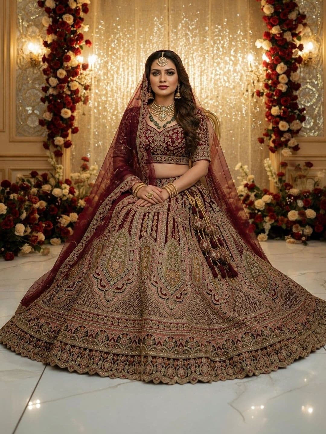 JIYANA WOMENS CHOICE Embroidered Semi-Stitched Lehenga & Unstitched Blouse With Dupatta thumbnail 4