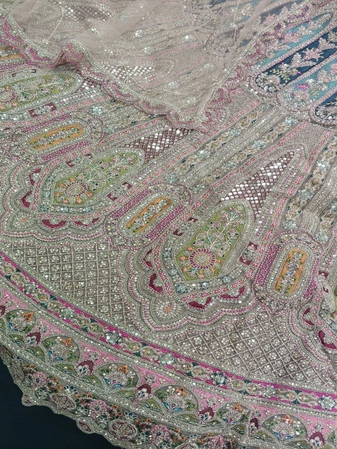 JIYANA WOMENS CHOICE Embroidered Sequinned Semi-Stitched Lehenga & Unstitched Blouse With Dupatta thumbnail 7