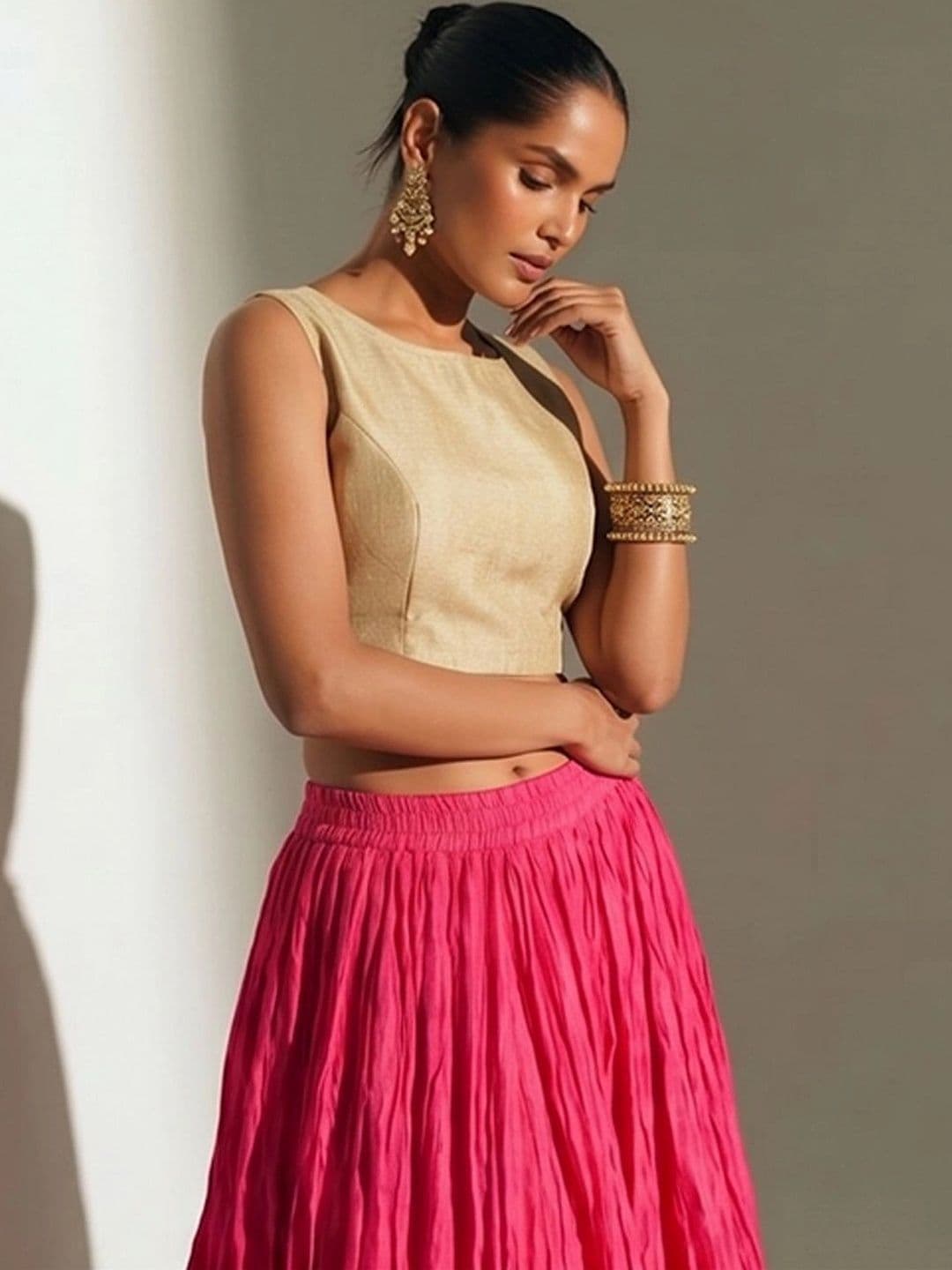 Varanga Women Pure Cotton Floral Maxi Flared Skirt thumbnail 5
