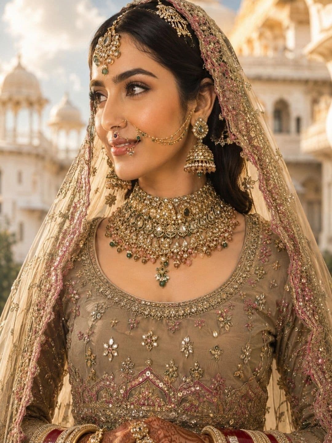 JIYANA WOMENS CHOICE Embroidered Sequinned Semi-Stitched Lehenga & Unstitched Blouse With Dupatta thumbnail 6