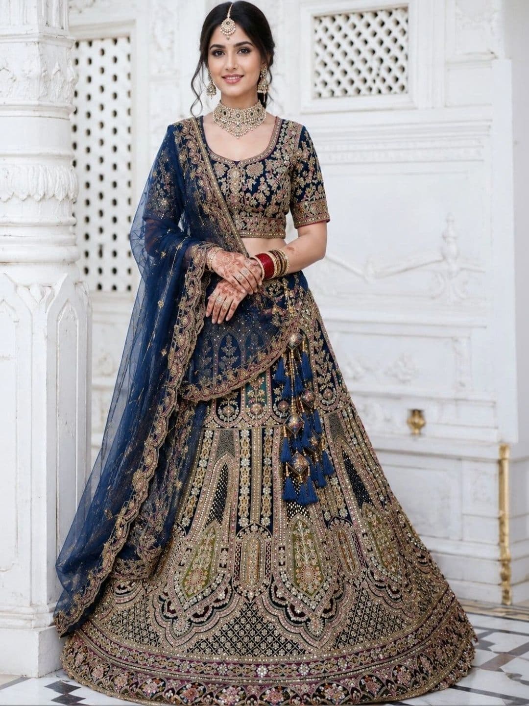 JIYANA WOMENS CHOICE Embroidered Semi-Stitched Lehenga & Unstitched Blouse With Dupatta - view 1