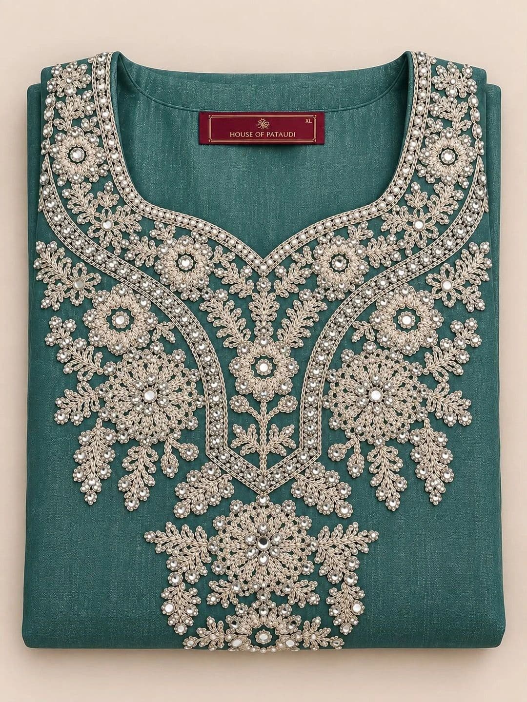 House of Pataudi Embellished Beads and Stones Ready to Wear Lehenga & Blouse With Dupatta thumbnail 6