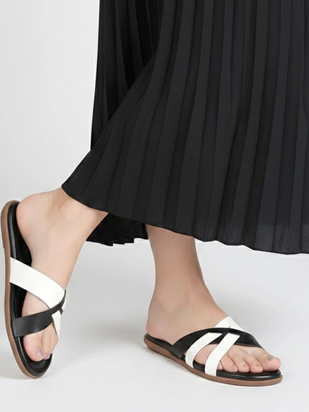CORSICA Women Colourblocked Open Toe Flats - view 1