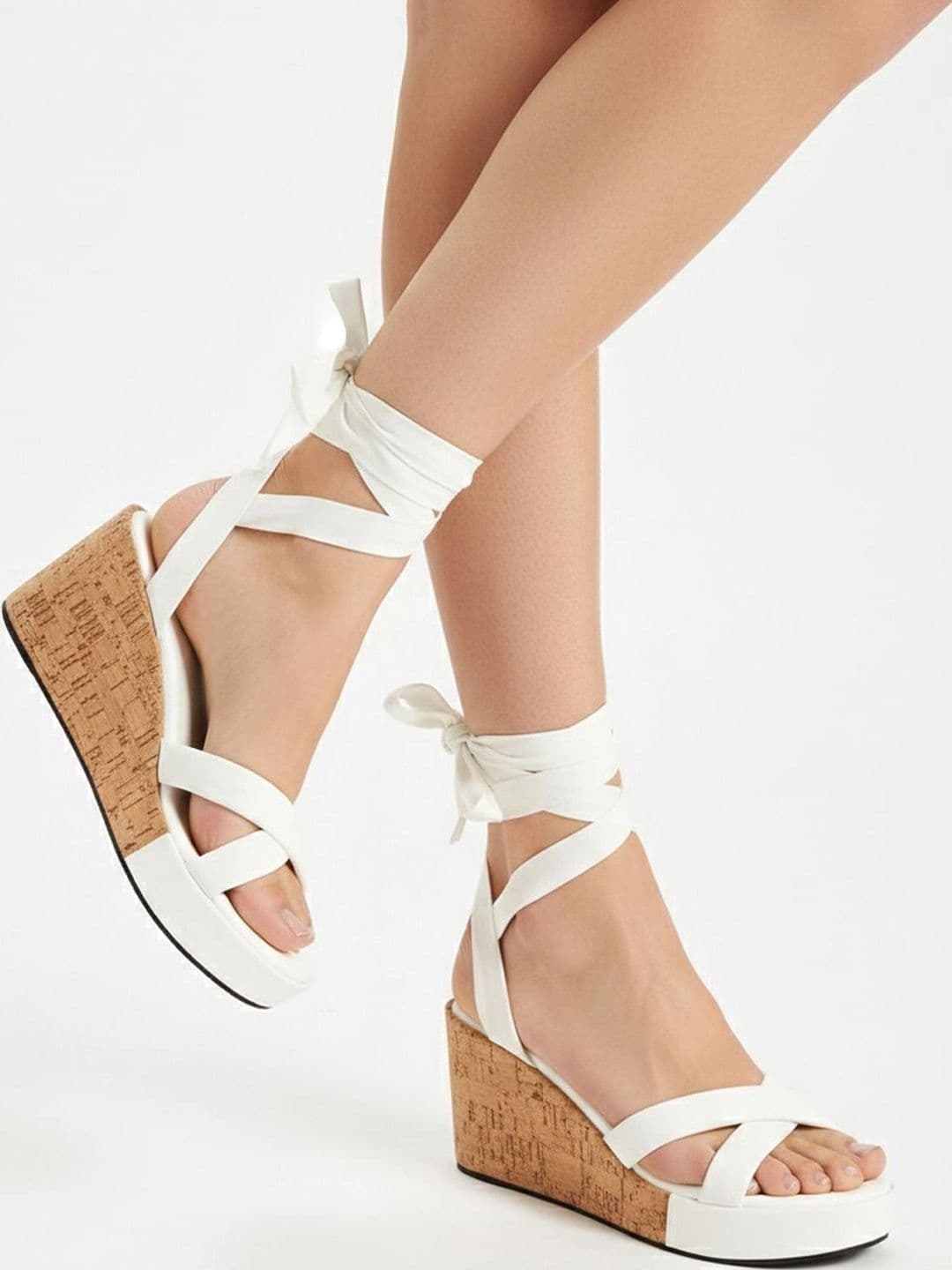 CORSICA Textured Wedge Sandals - view 1