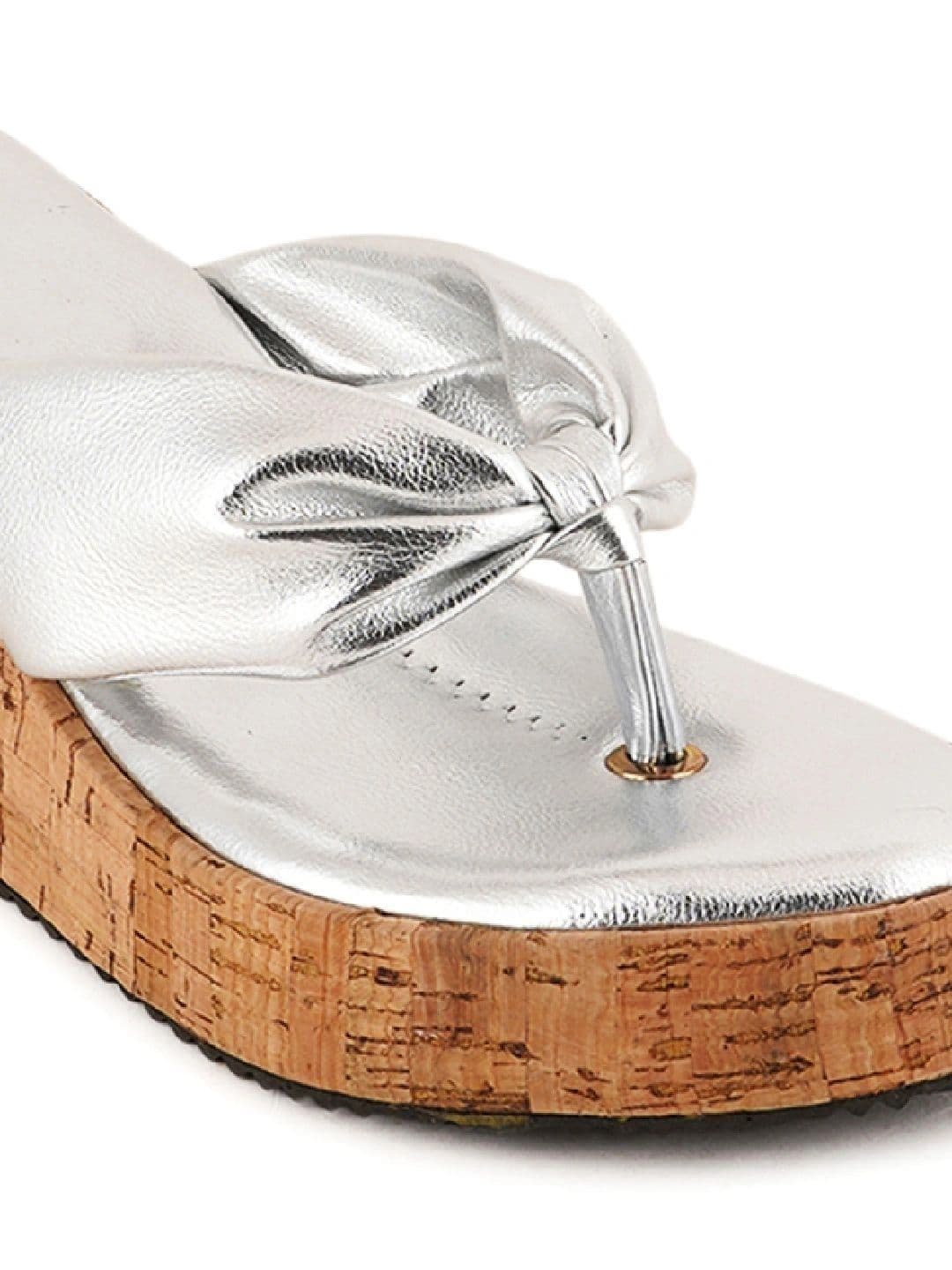 CORSICA Textured Wedge Sandals with Bows thumbnail 3