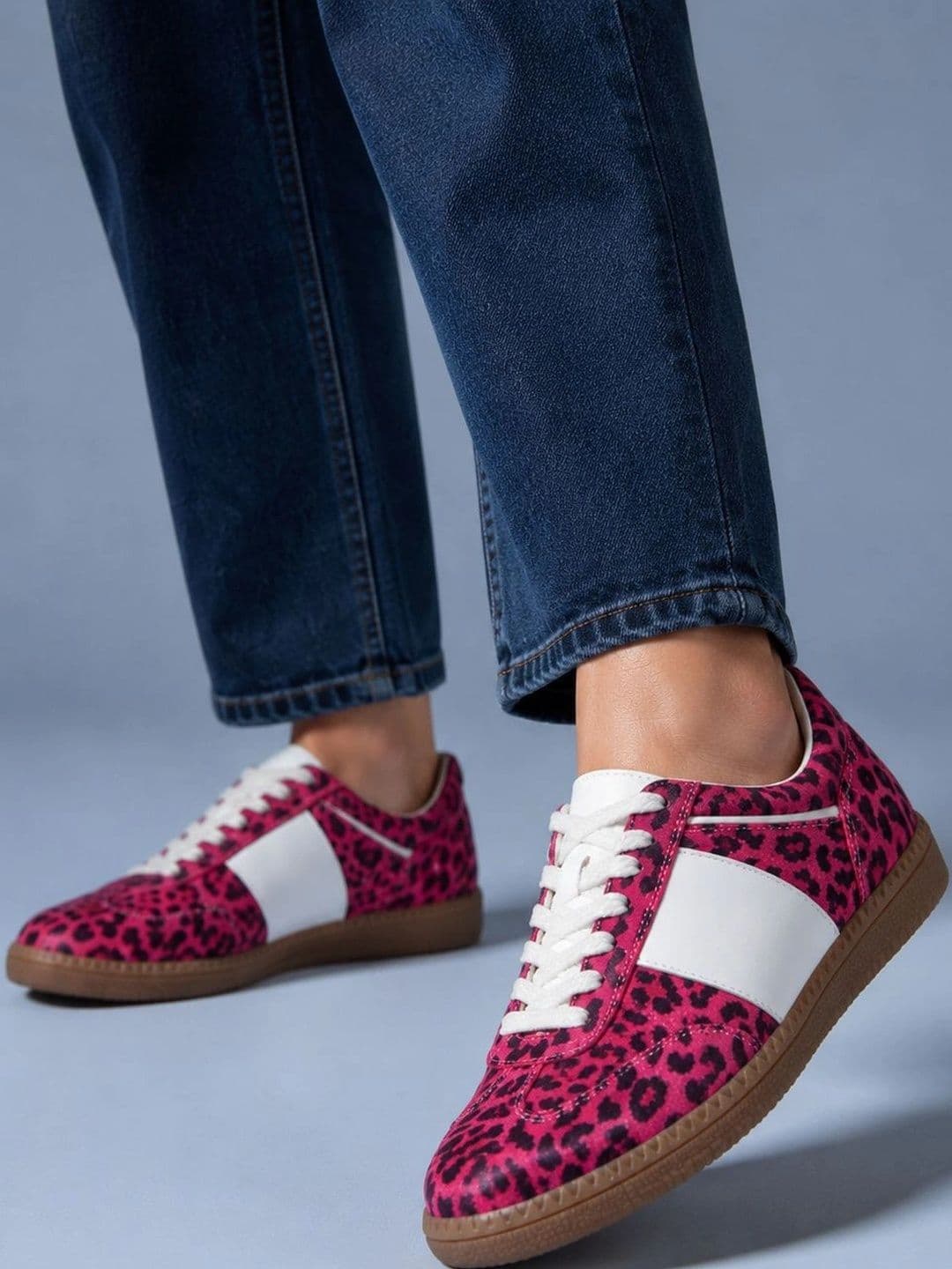 Suo Women Printed Leather Sneakers - view 1