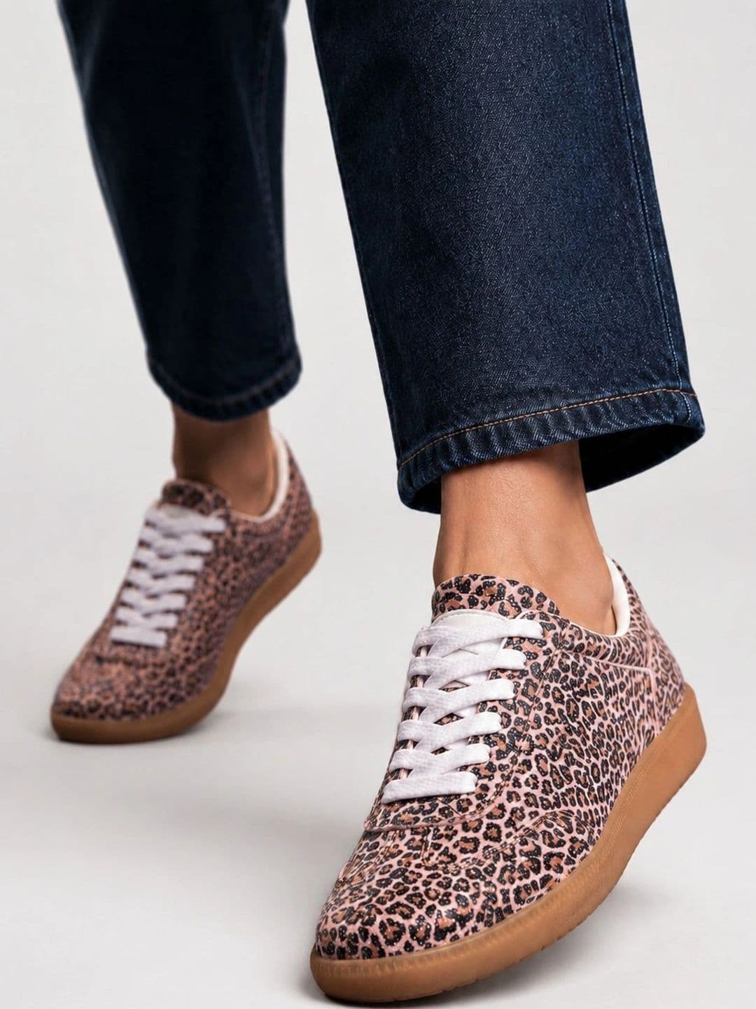 Suo Women Printed Leather Sneakers - view 1