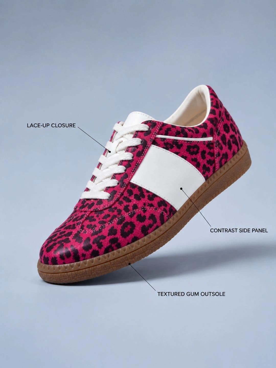 Suo Women Printed Leather Sneakers thumbnail 6