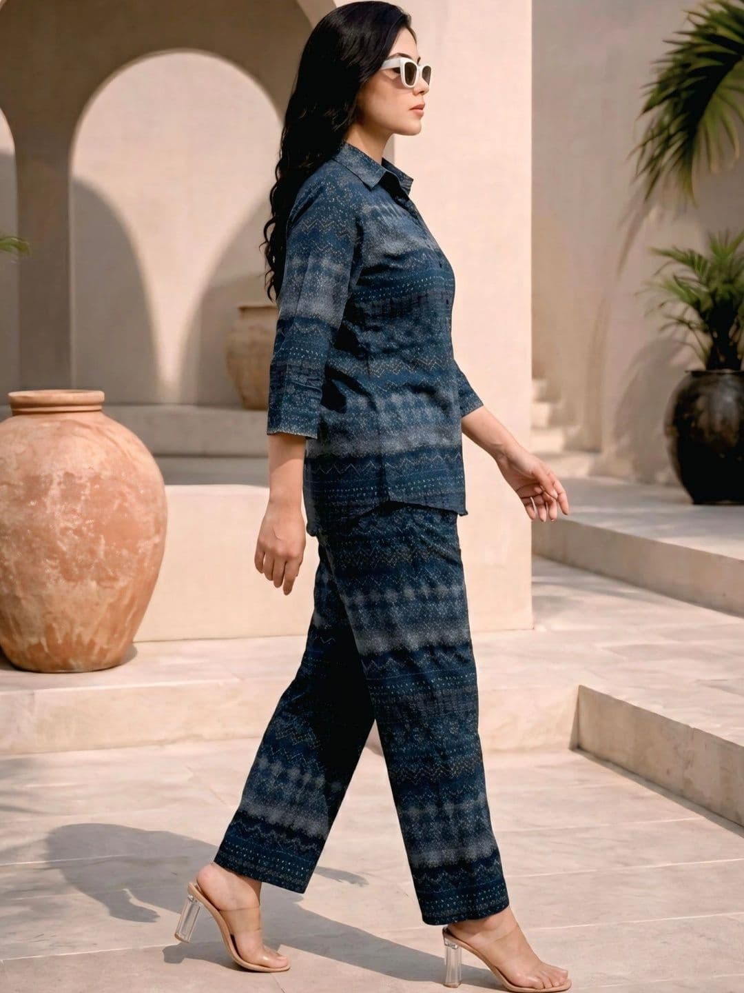 KIVOZ Bohemian Printed Shirt with Trousers thumbnail 5