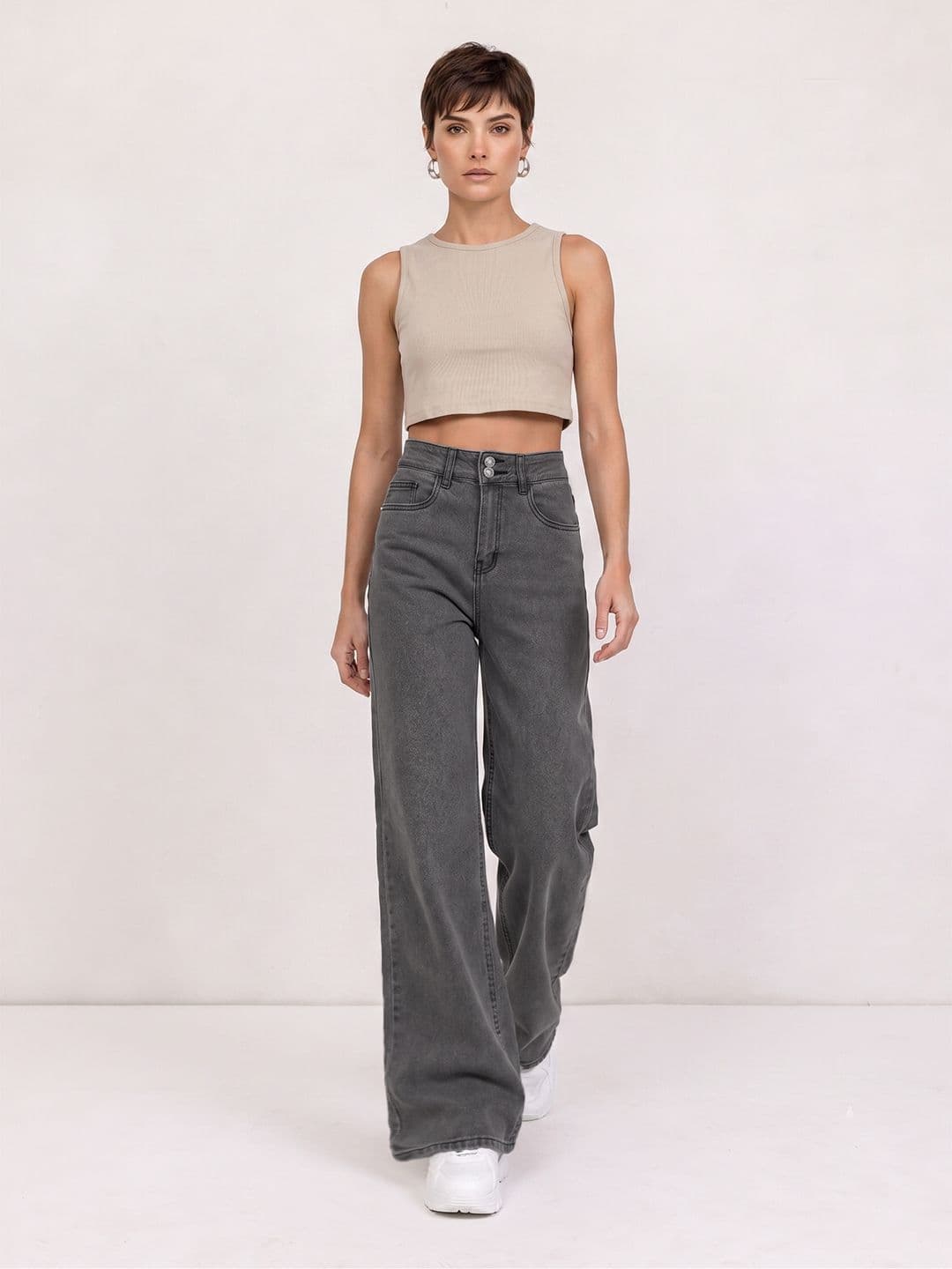 The Roadster Life Co. Women Wide Leg Stretchable Jeans thumbnail 4