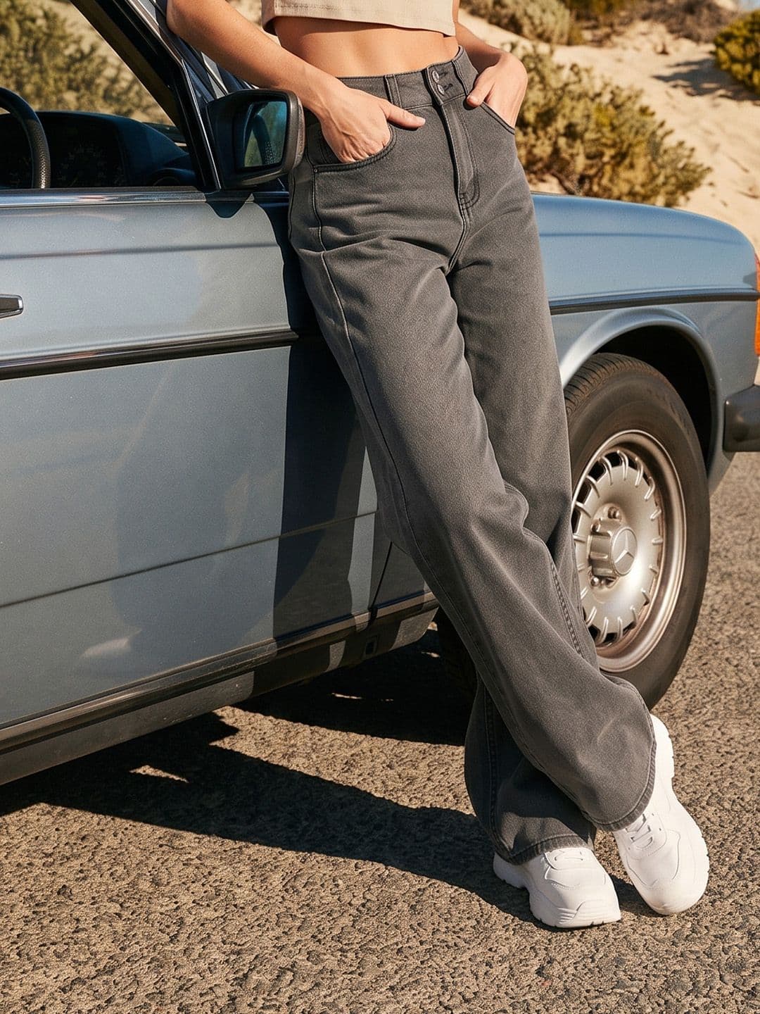 The Roadster Life Co. Women Wide Leg Stretchable Jeans - view 1