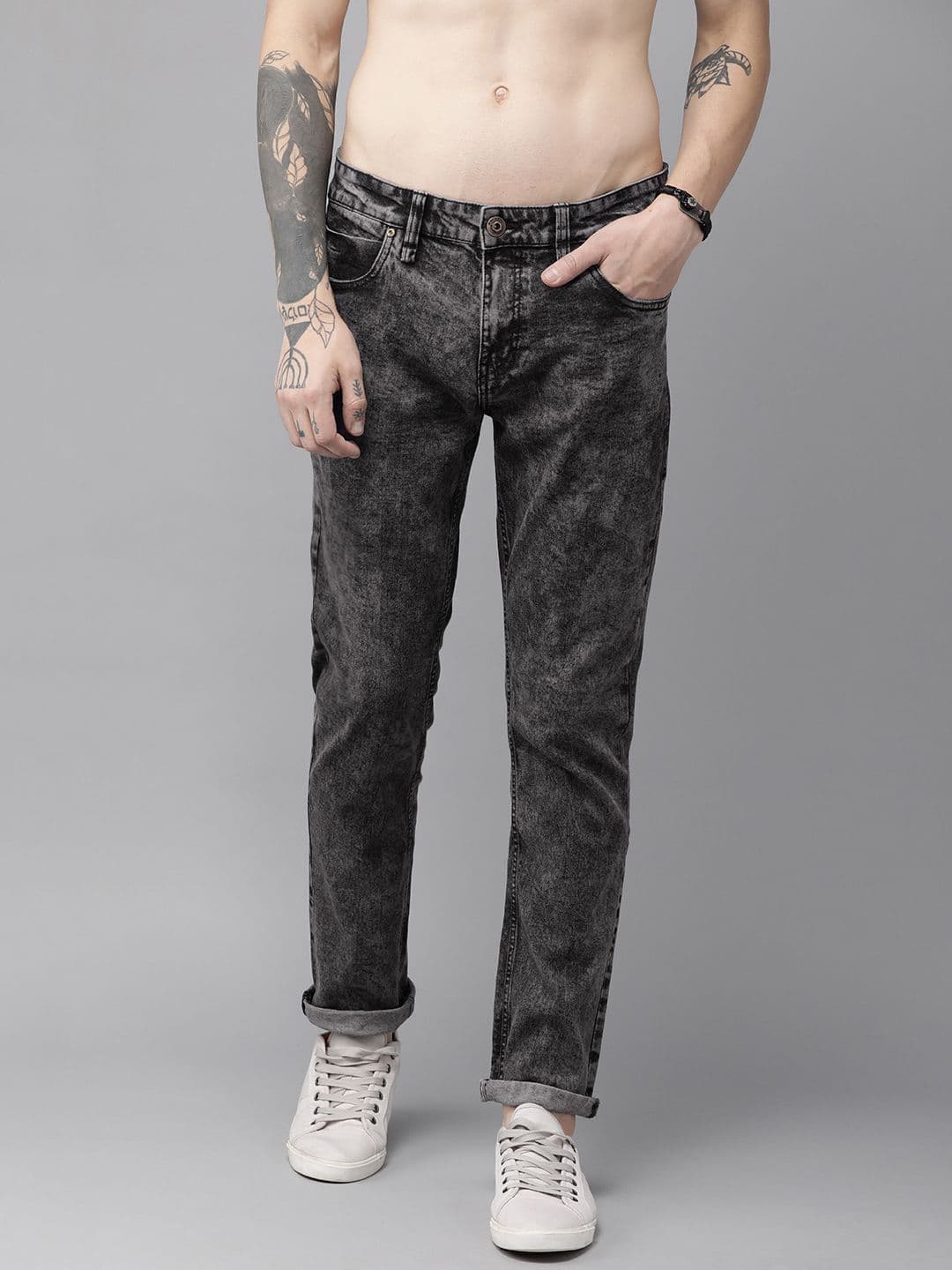 The Roadster Lifestyle Co Men Slim Fit Mid-Rise Clean Look Stretchable Jeans - view 1