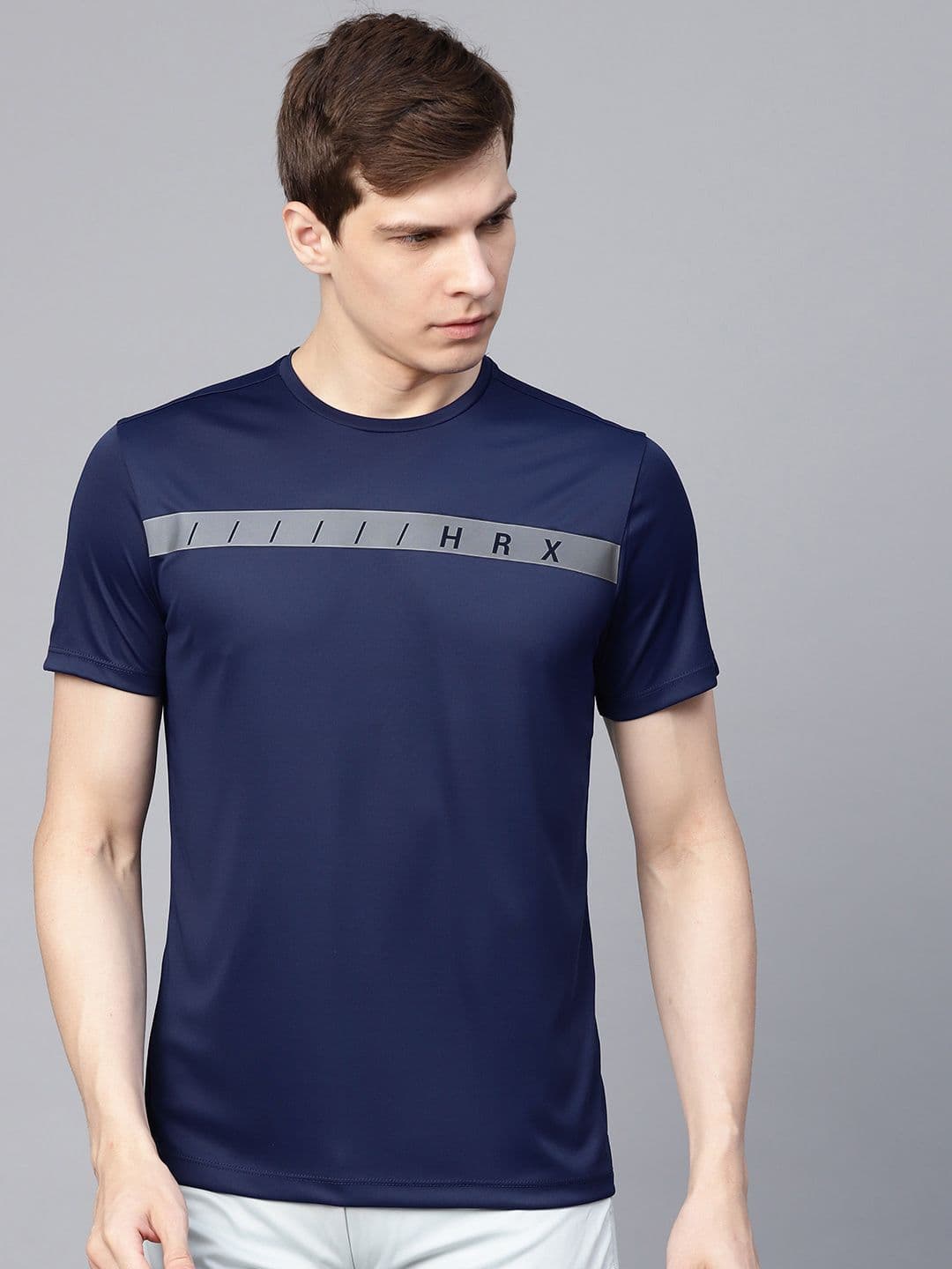 HRX by Hrithik Roshan Ultralyte Men Navy Blue Running T-shirt - view 1