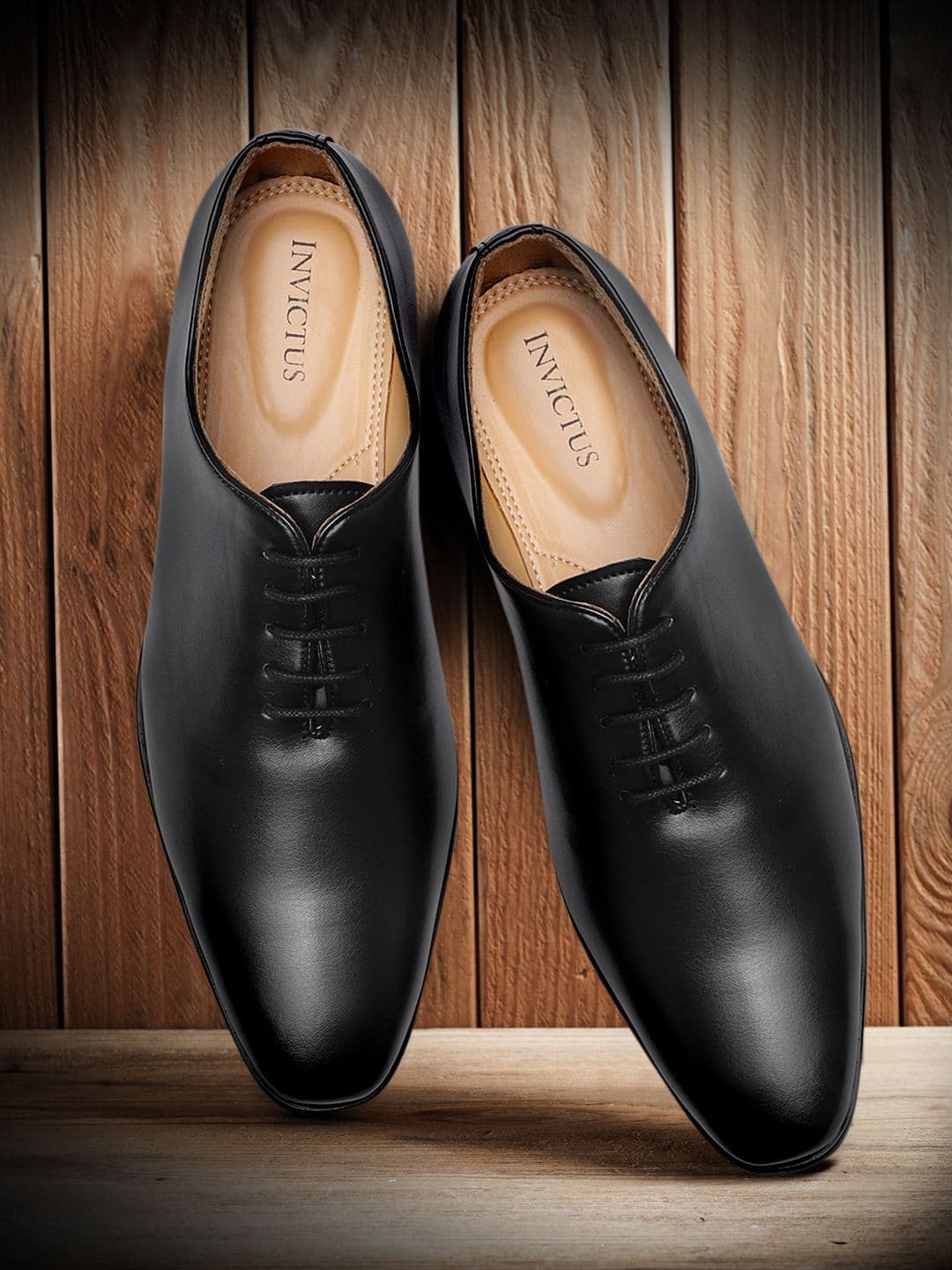 INVICTUS Men Black Formal Derbys Shoes - view 1