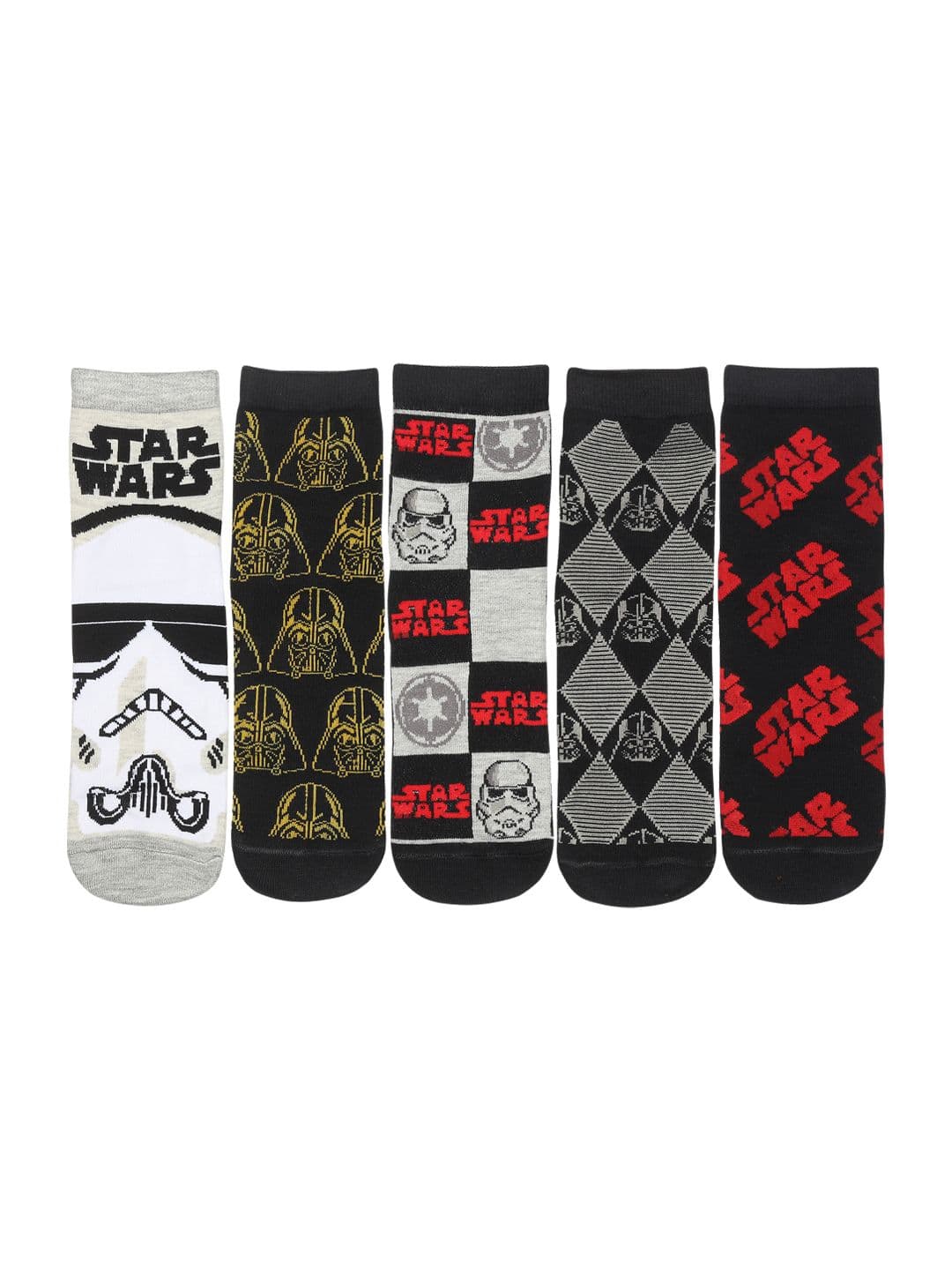 Supersox Men Pack of 5 Assorted Patterned Ankle-Length socks - view 1
