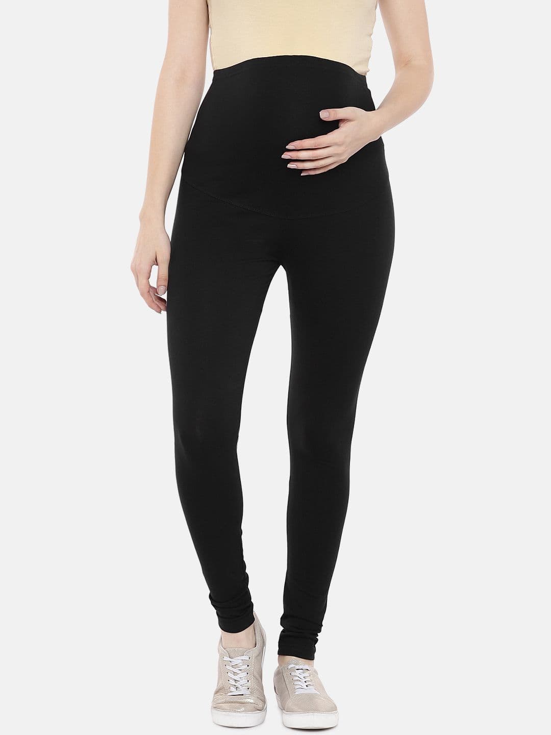 Blush 9 Maternity Women Black Solid Ankle-Length Maternity Leggings - view 1