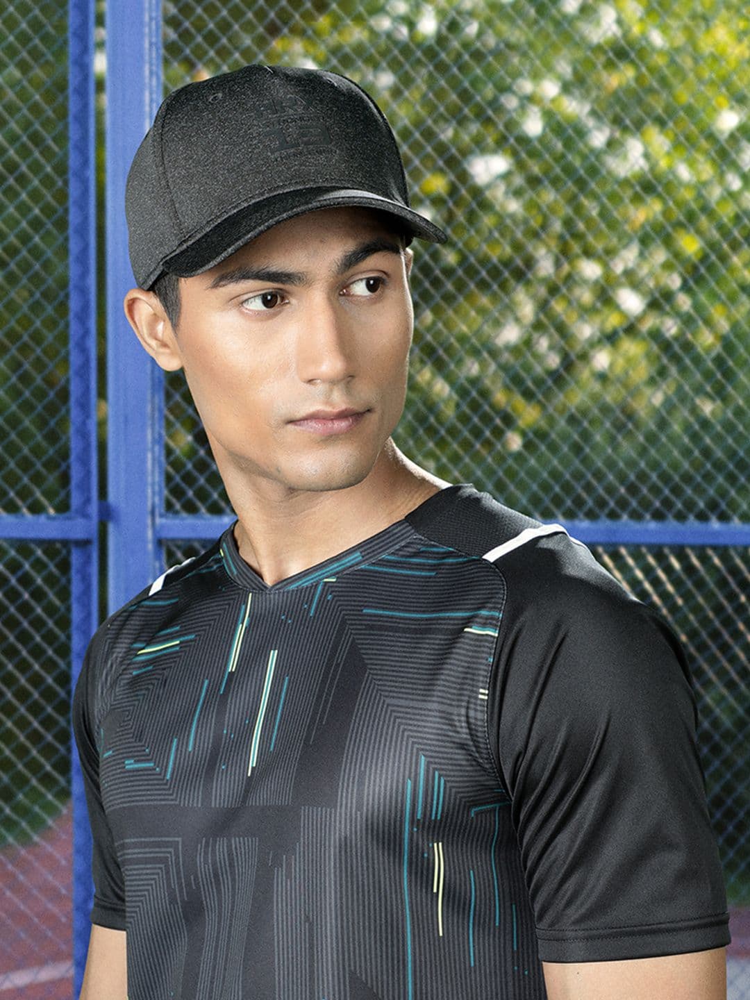 HRX by Hrithik Roshan Men Black Solid Training Dry Fit Sweatband Cap - view 1