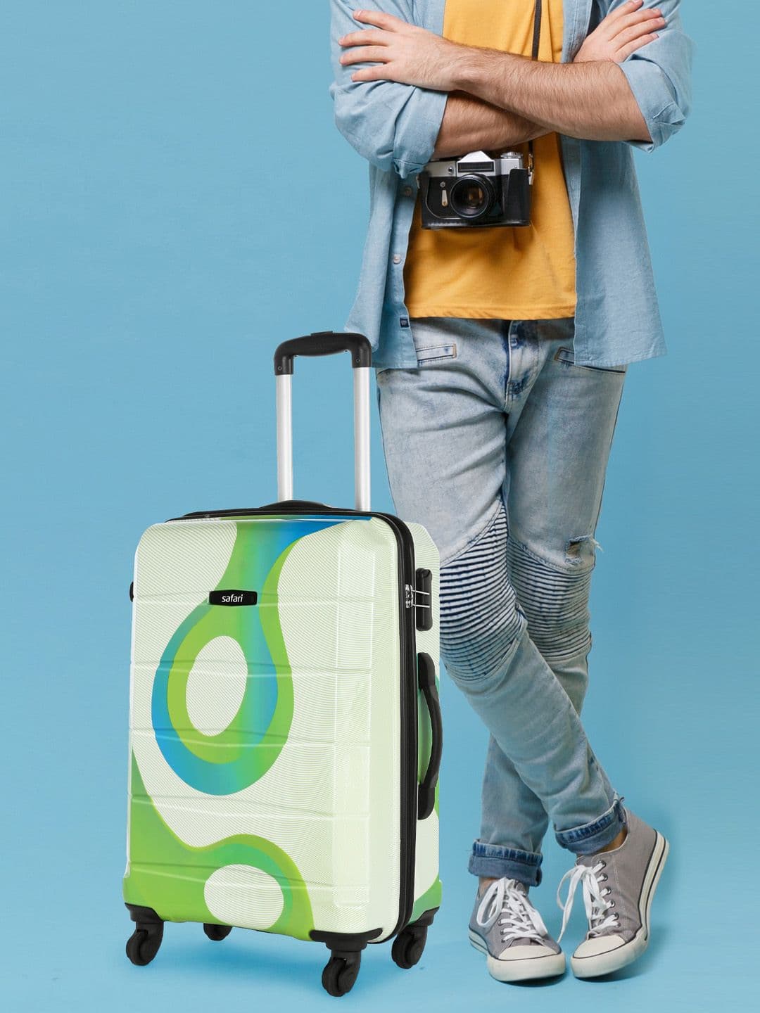Safari Tiffany Printed Poly Carbonate Medium Hard Trolley Bag - 65 cm - view 1