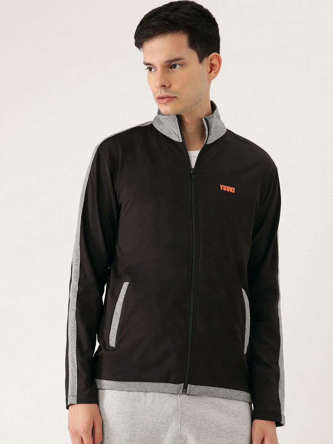 Yuuki Men Black Solid Sporty Jacket - view 1