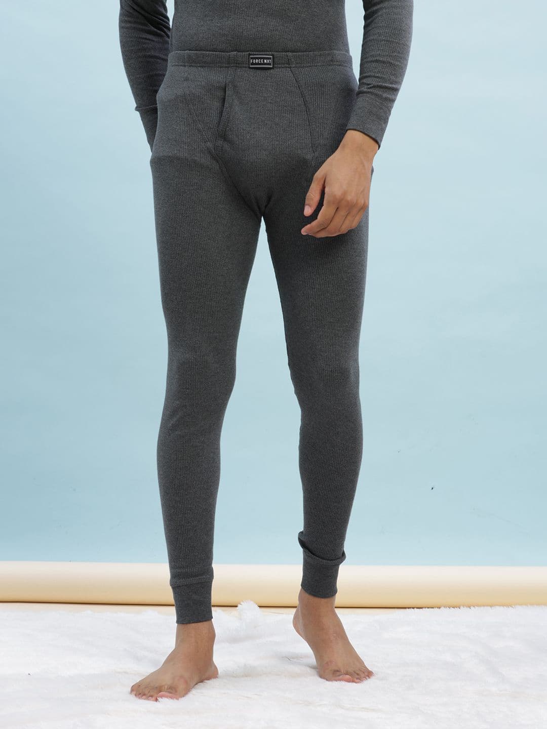 Force NXT Men Charcoal Grey Solid Assorted Thermal Bottoms - view 1