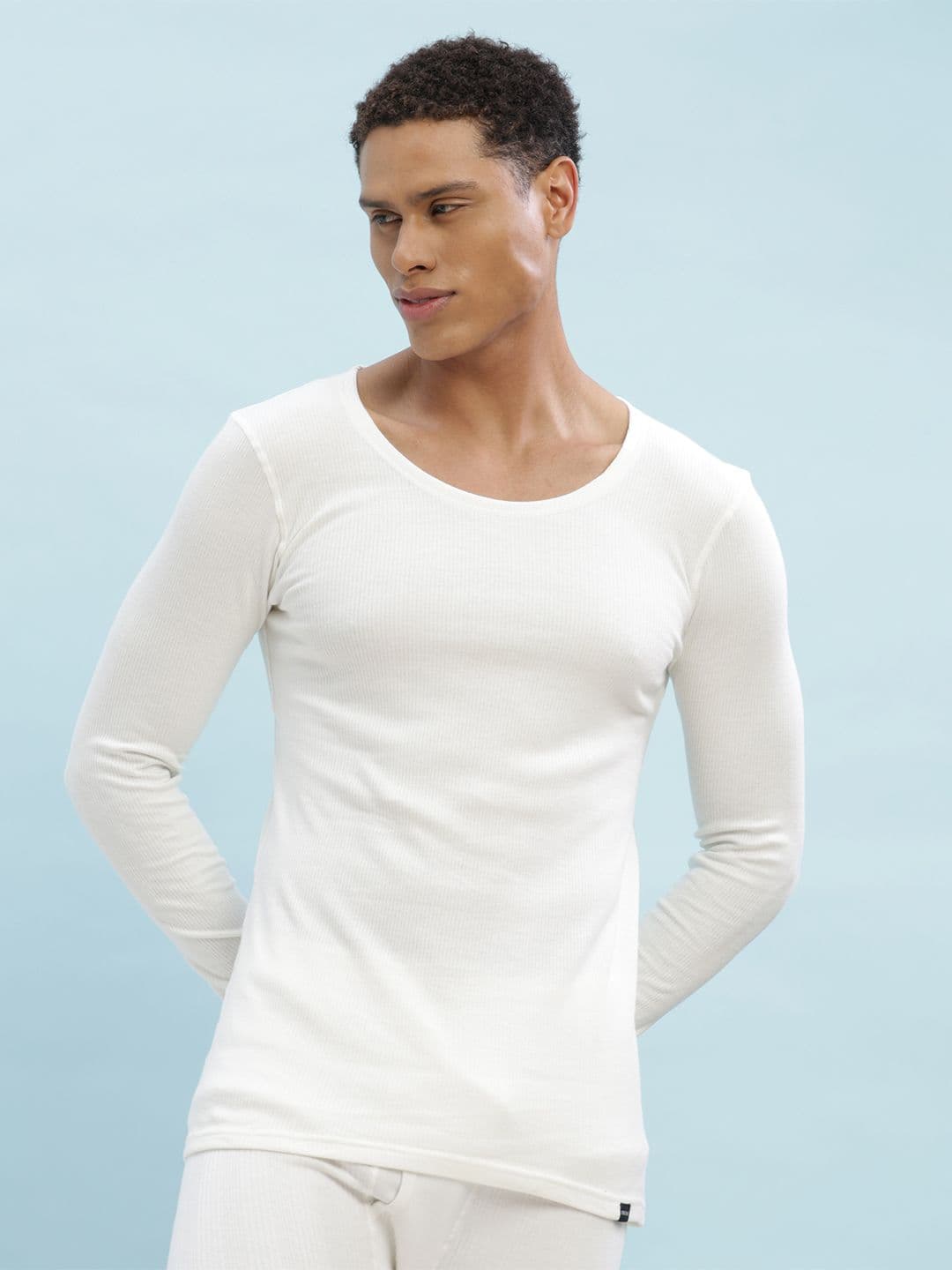 Force NXT Men White Solid Assorted Thermal T-Shirt - view 1