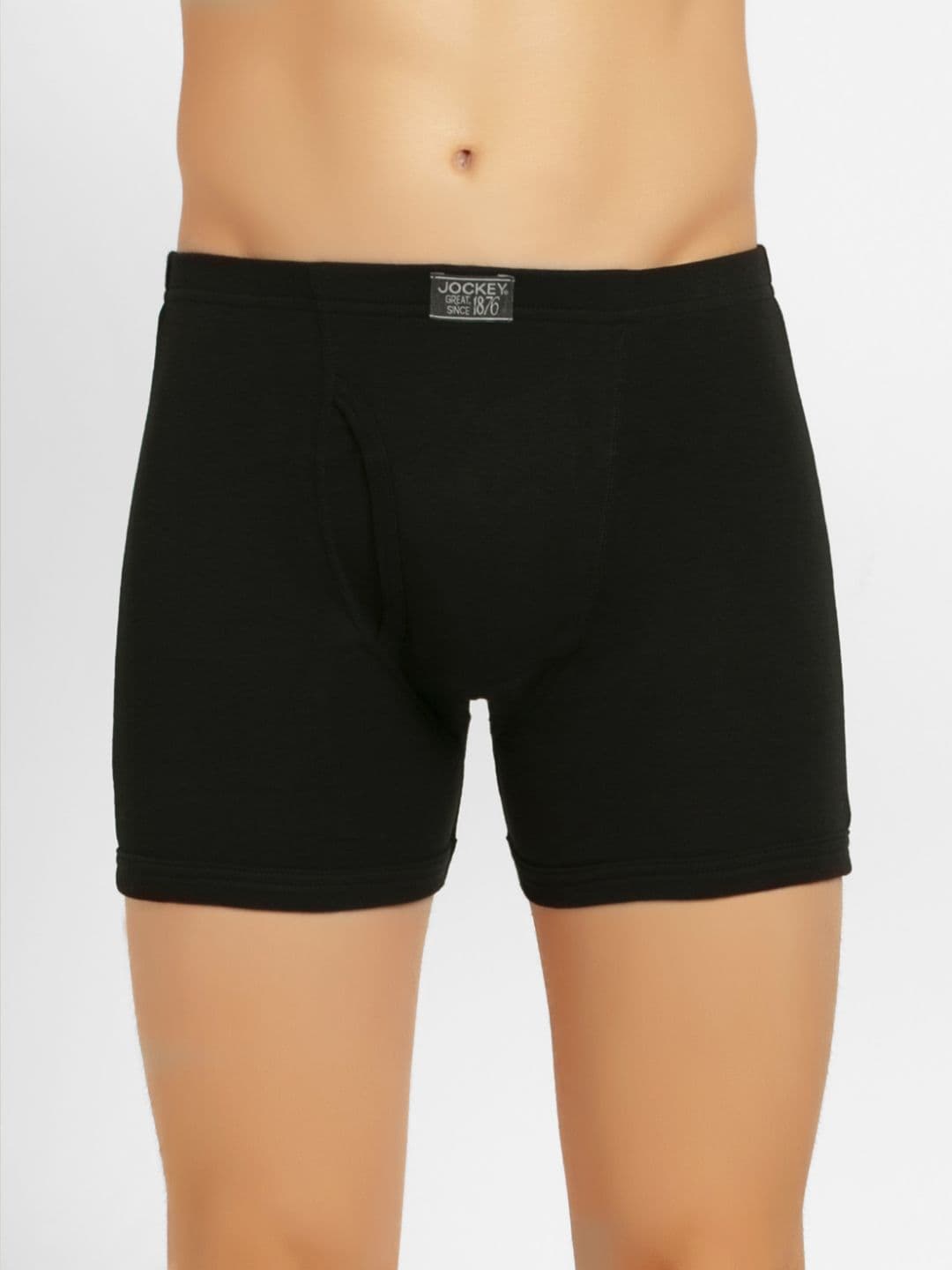Jockey Men Black Solid Trunks 8008-0105 - view 1