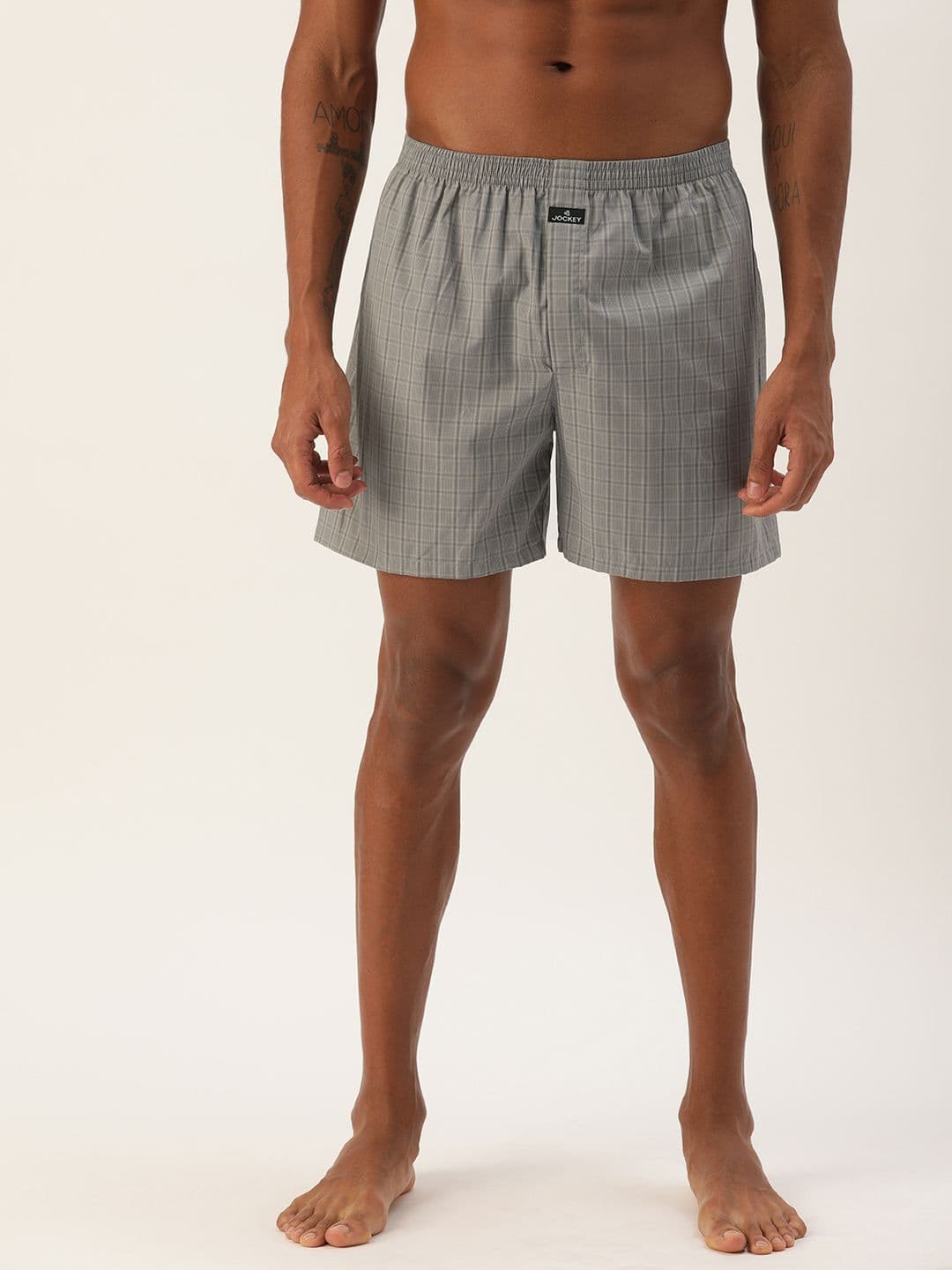 Jockey Men Assorted Checked Pure Cotton Boxers 1222-0110-ASSTD