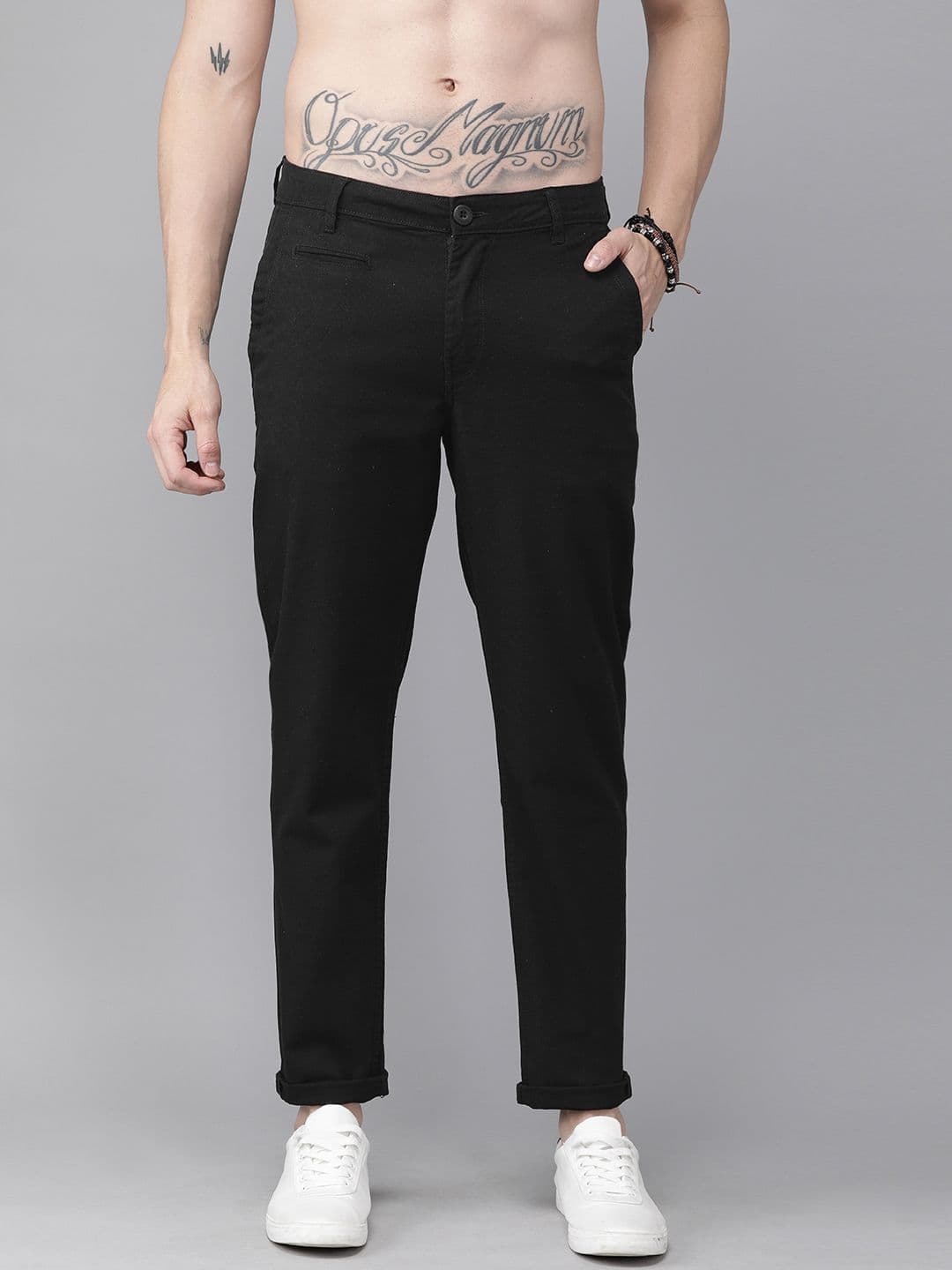 Roadster Men Black RegularTrousers - view 1