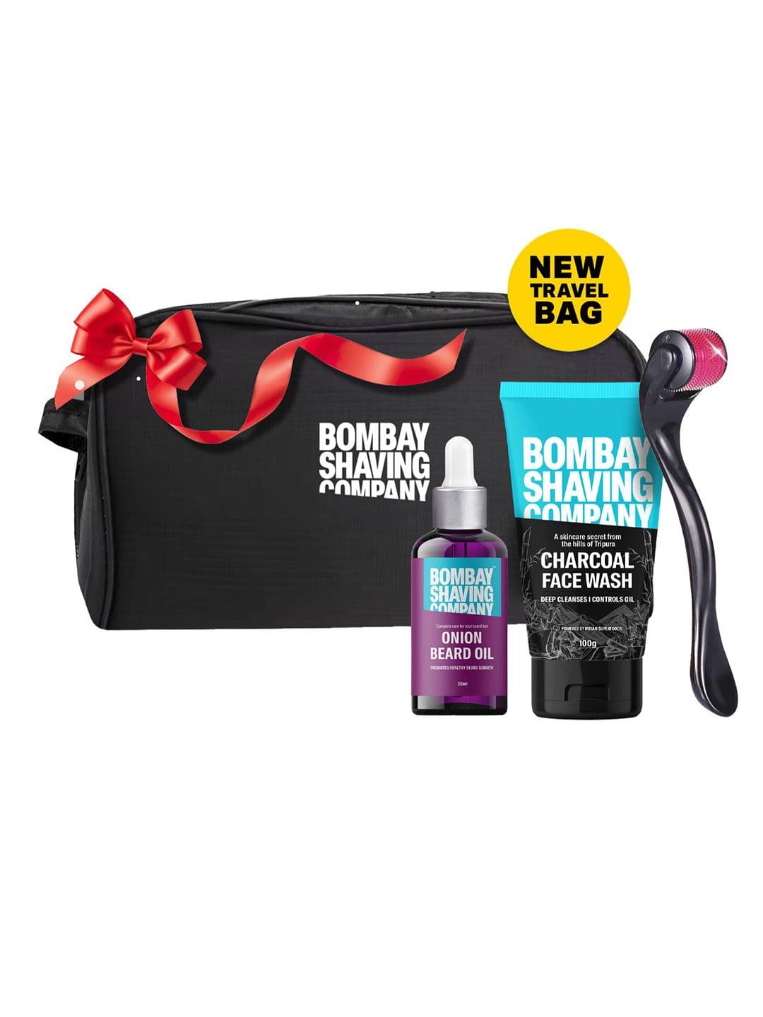 Bombay Shaving Company Set of Onion Beard Growth Oil,Charcoal Face Wash & Derma Roller - view 1