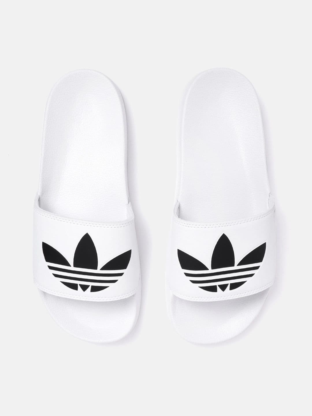 ADIDAS Originals Men White & Black Adilette Lite Printed Sustainable Sliders - view 1