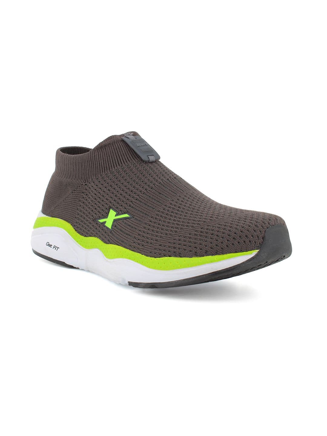Sparx Men Grey & Green Mesh Walking Shoes - view 1
