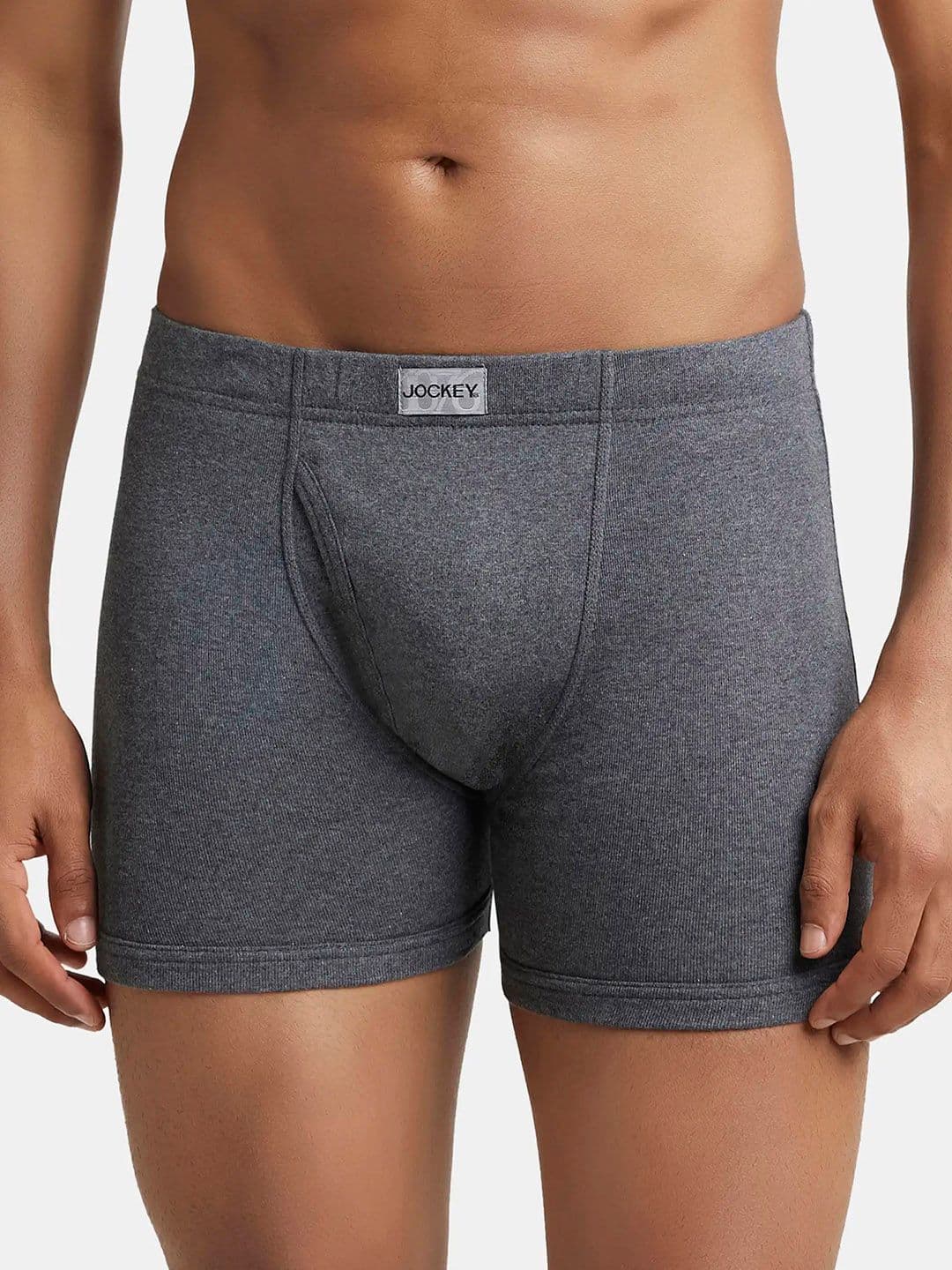 Jockey Combed Cotton Rib Boxer Brief with Ultrasoft and Durable Waistband-8008