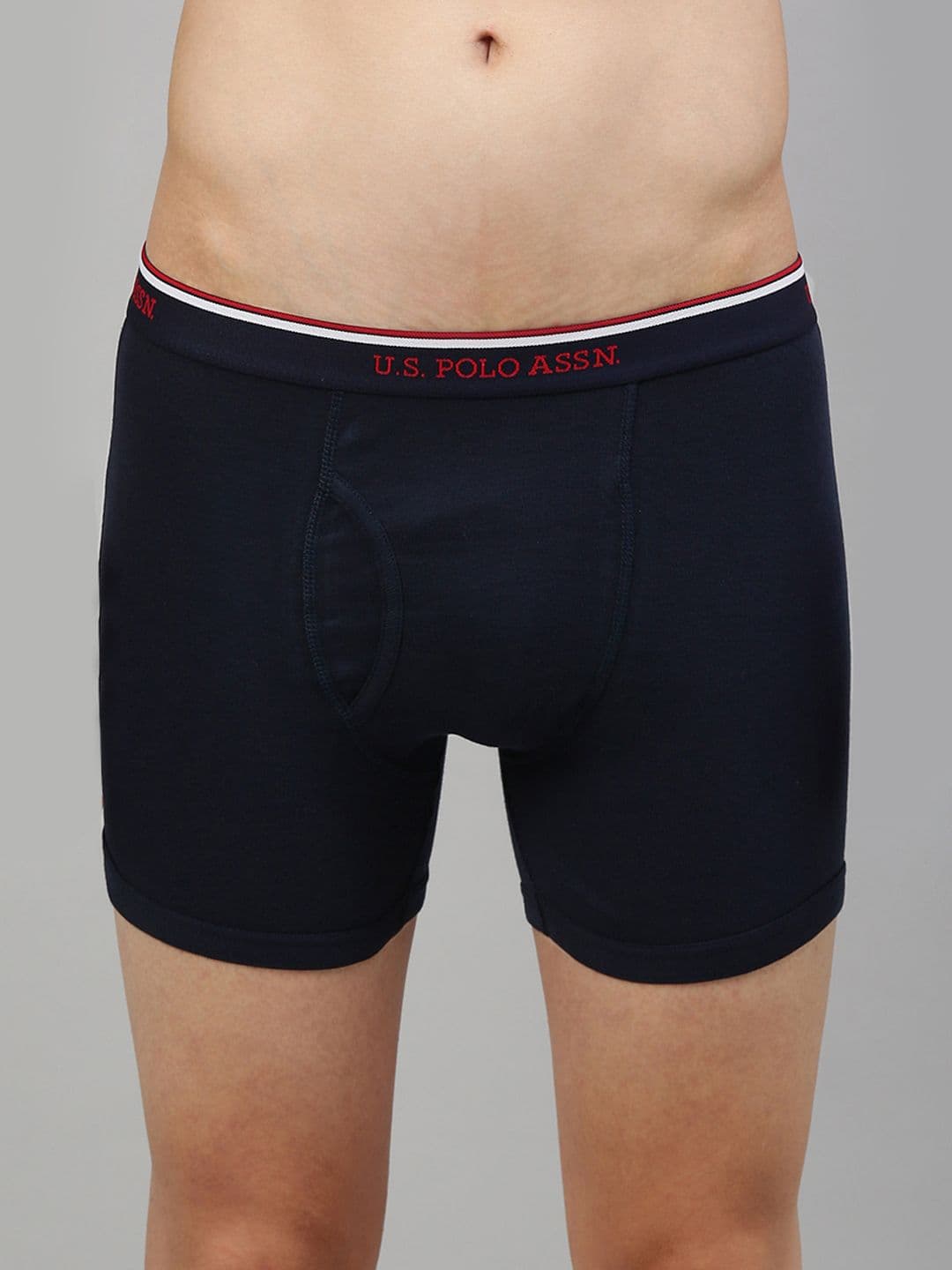 U.S. Polo Assn. Men Navy Blue Solid Trunks I667-195-P1