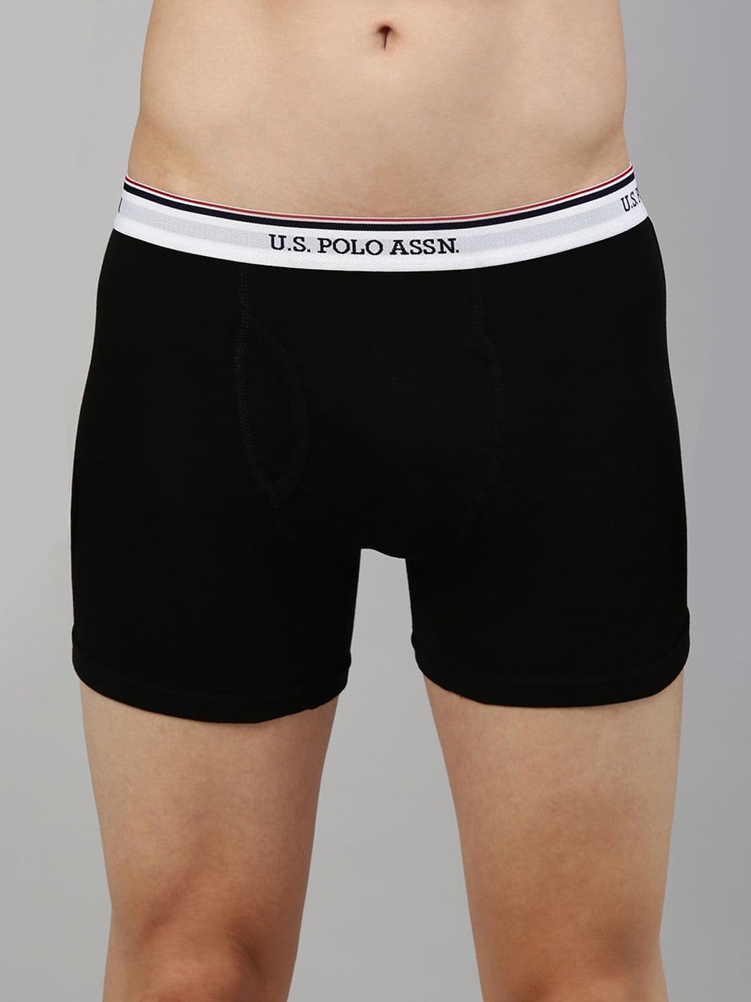 U.S. Polo Assn. Men Black Solid Pure Cotton Trunks I667-002-P1-XL - view 1