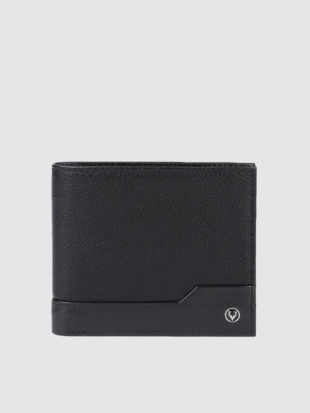 Allen Solly Men Black Solid Two Fold Leather Wallet - view 1