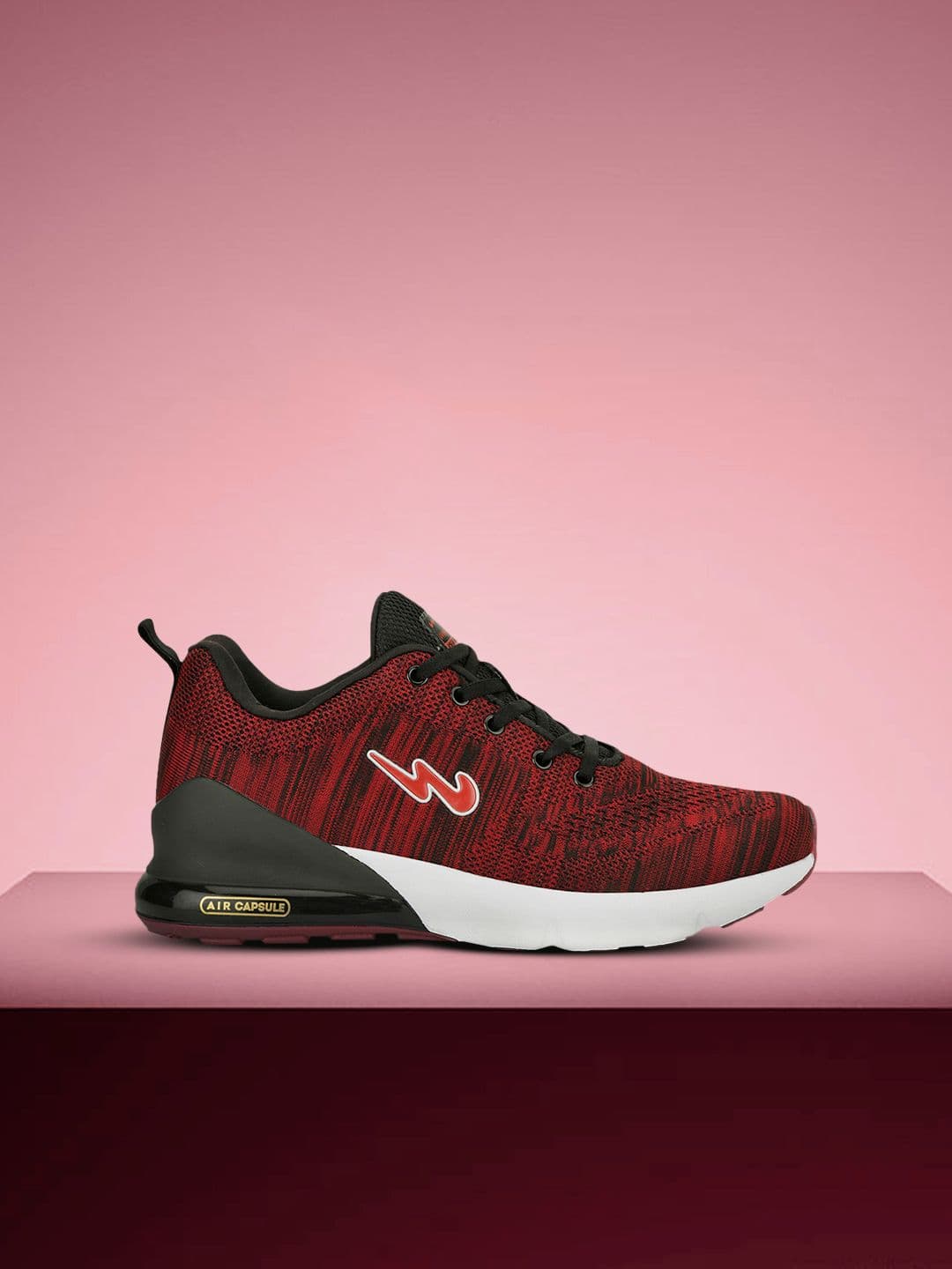 Campus Men Red & Black Mesh Remo Running Shoes - view 1