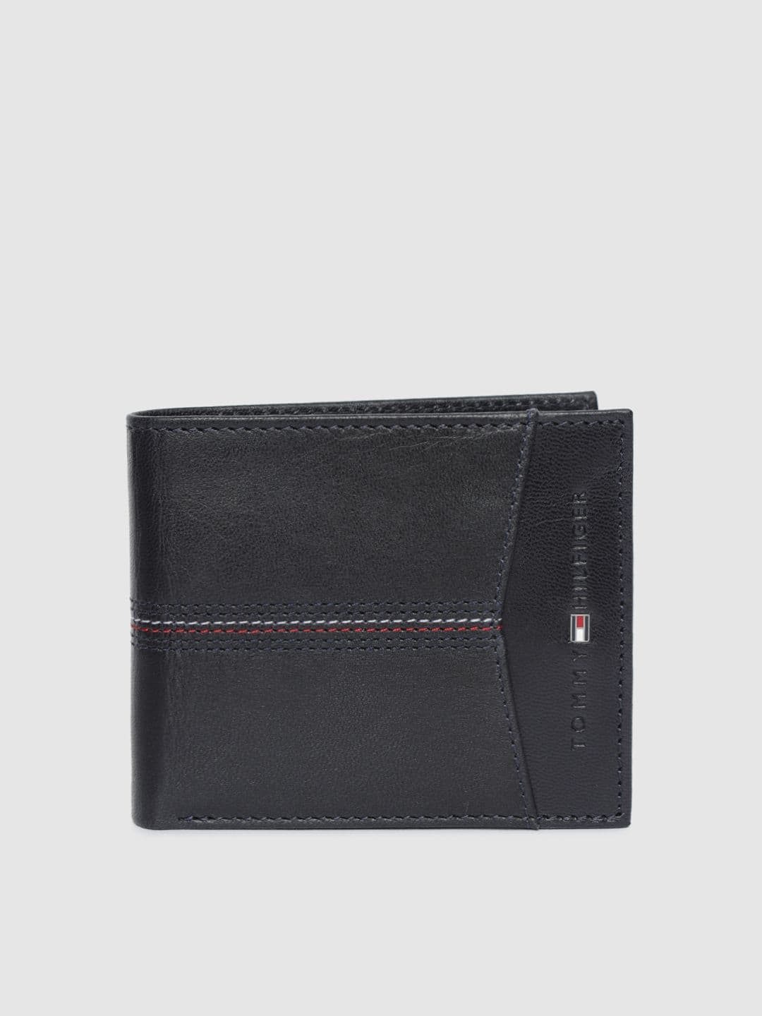 Tommy Hilfiger Men Navy Blue Genuine Leather Two Fold Wallet - view 1