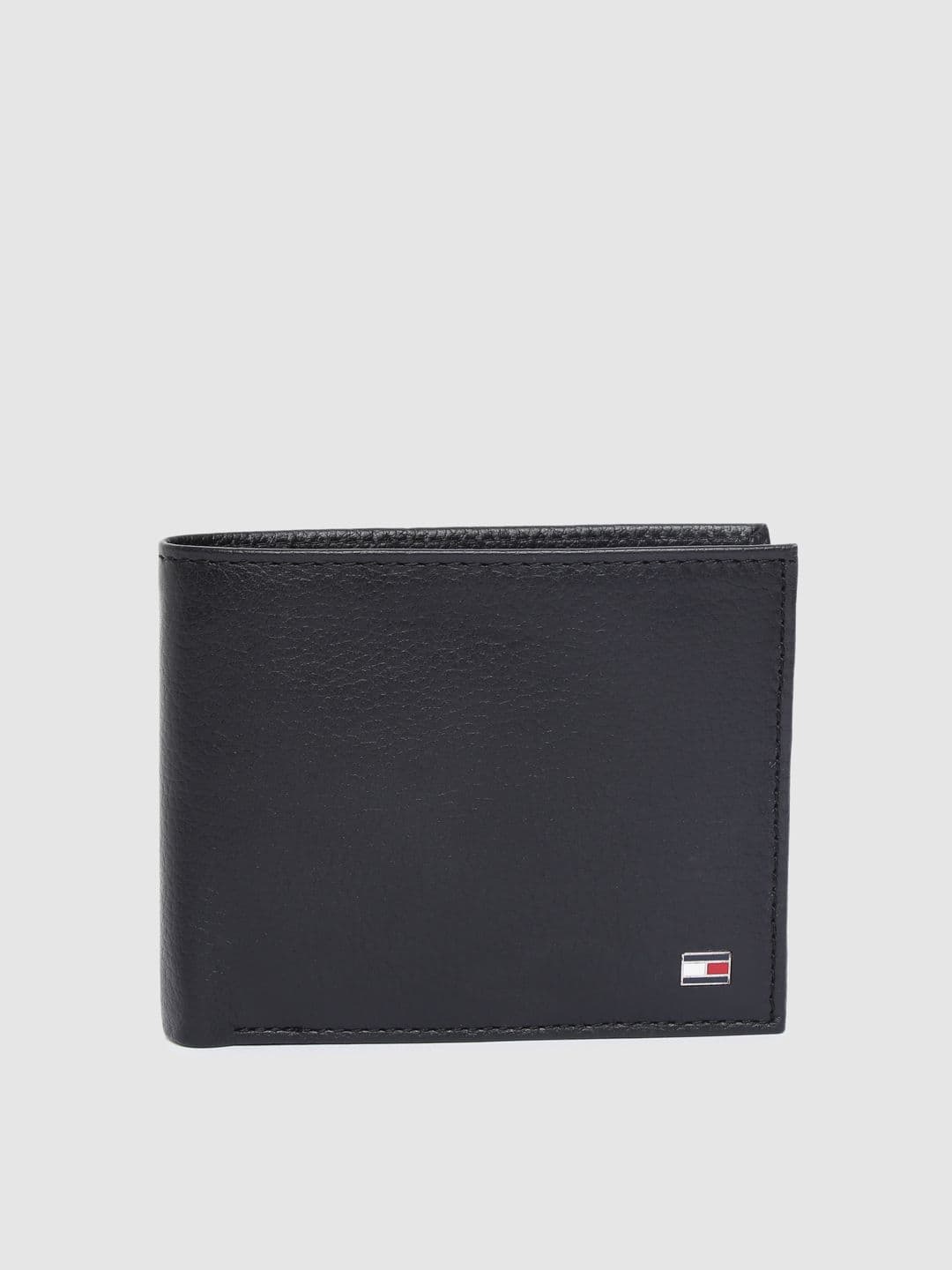 Tommy Hilfiger Men Black Solid Genuine Leather Two Fold Wallet - view 1